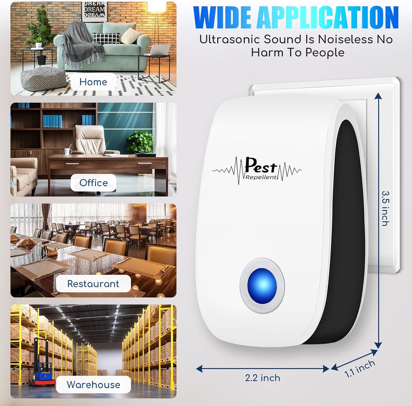 2026 New Ultrasonic Mouse Repellent Plug in Pest Repeller Indoor Control for Rodent, Mice, Rat, Roach, Bugs, Spider, Electronic Rodent Repellent Devices for House Garage Basement Attic,10Pack