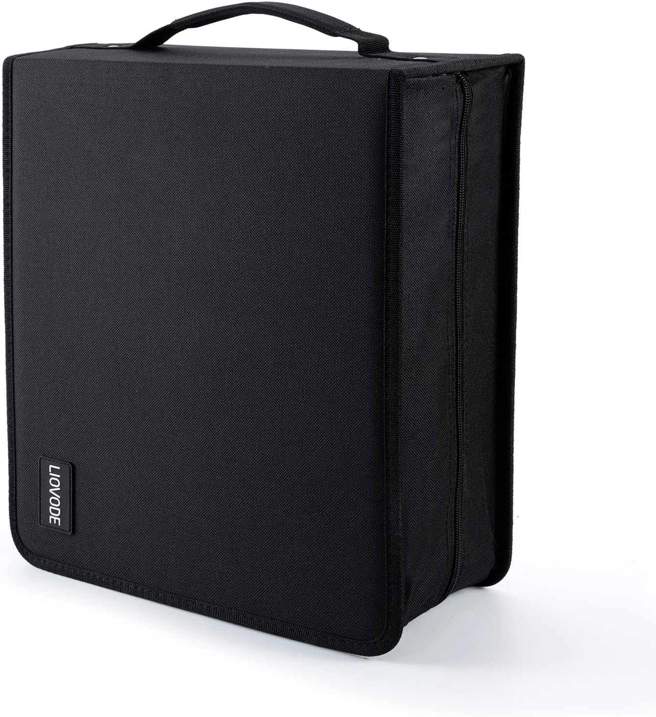 DVD Case 200 DVDs and 100 Booklets Capacity, CD/Blu-ray Storage Binder Case with Booklet Inserts Media Organizer Holder Black Blu ray Wallet for Car (200 Capacity)