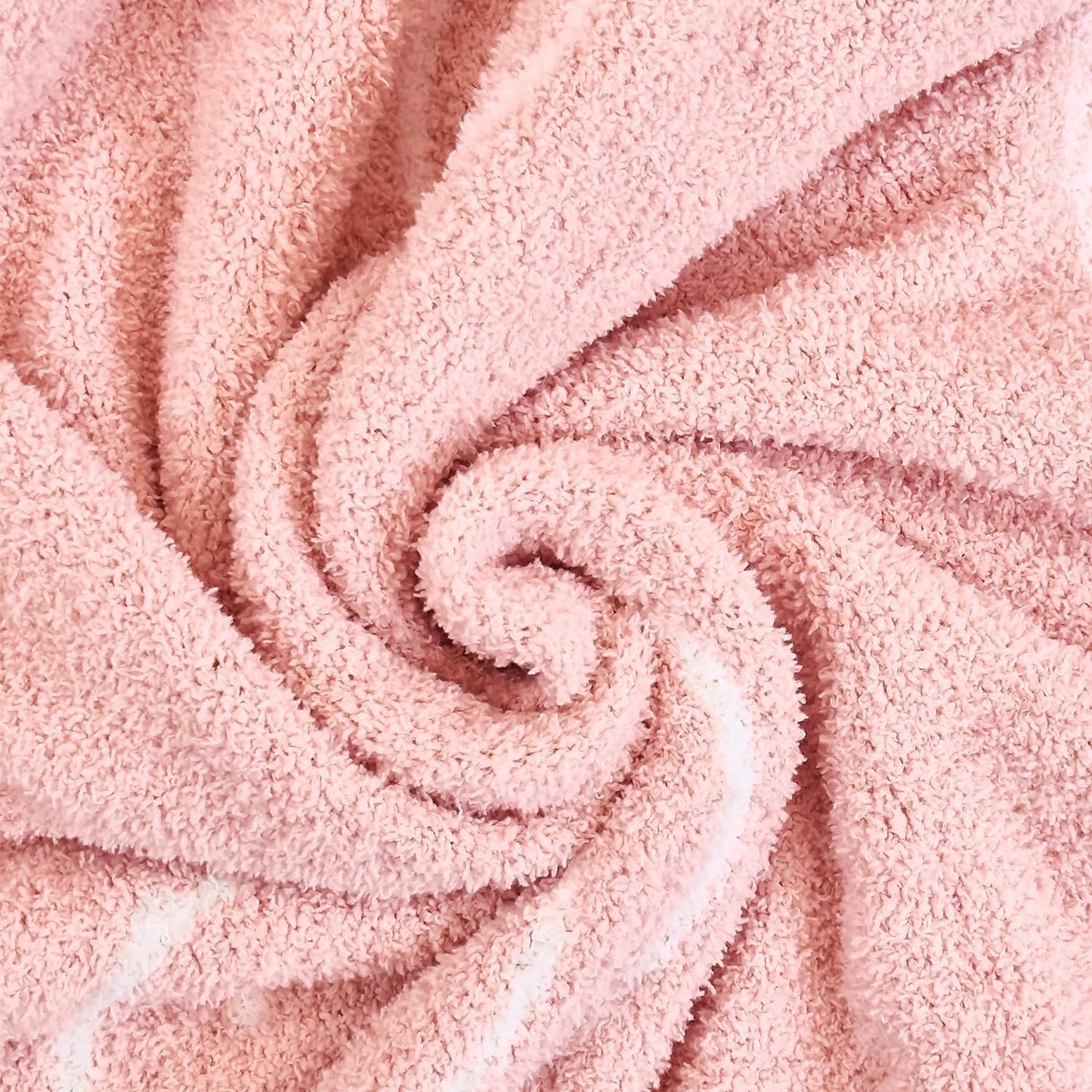 Ultra Soft Cozy Microfiber Smile Face Knitted Throw Blanket Fluffy Fuzzy Double Sided Lightweight Warm Camping Travel Bed Blanket for Couch Bed Sofa 50x60 Inches Pink (Pink)