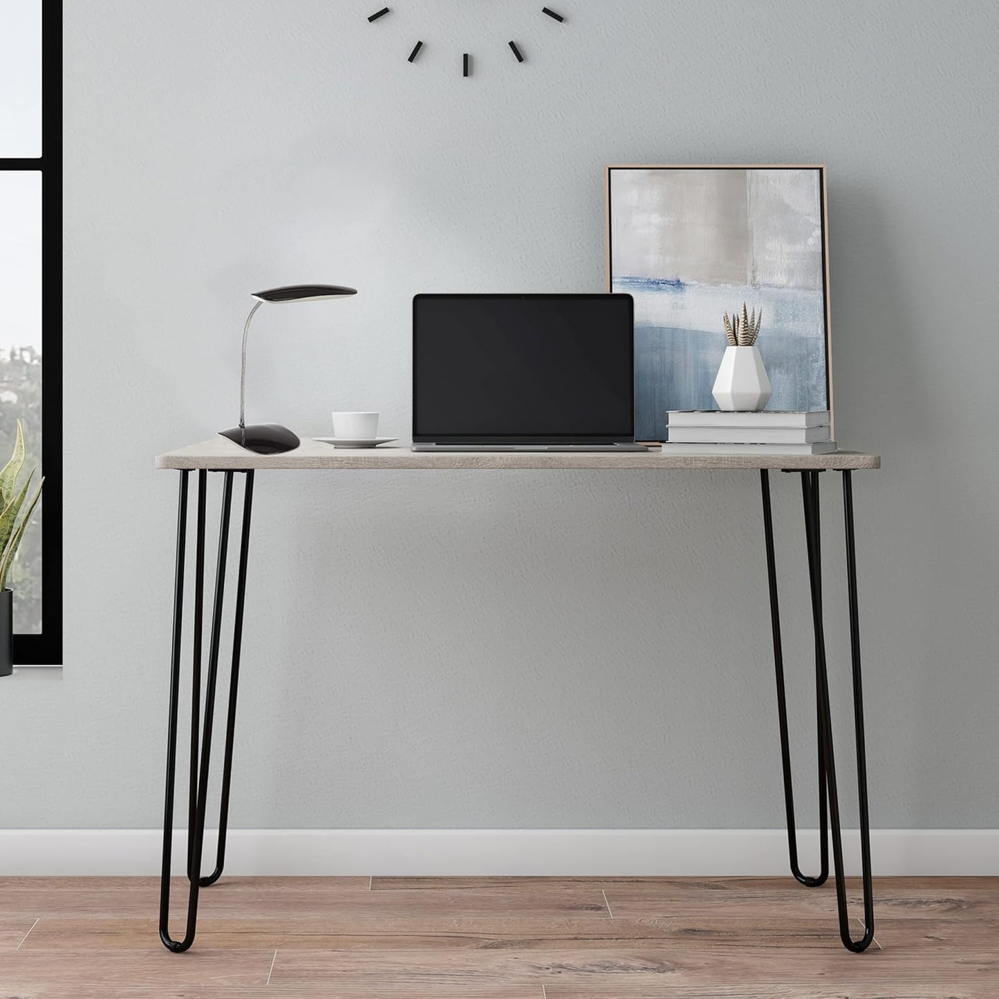 Lavish Home LED Desk Lamp – Contemporary Touch Activated Reading Lamp with Adjustable Gooseneck, 3 Brightness Levels, and USB Power Cord by Northwest (Black)