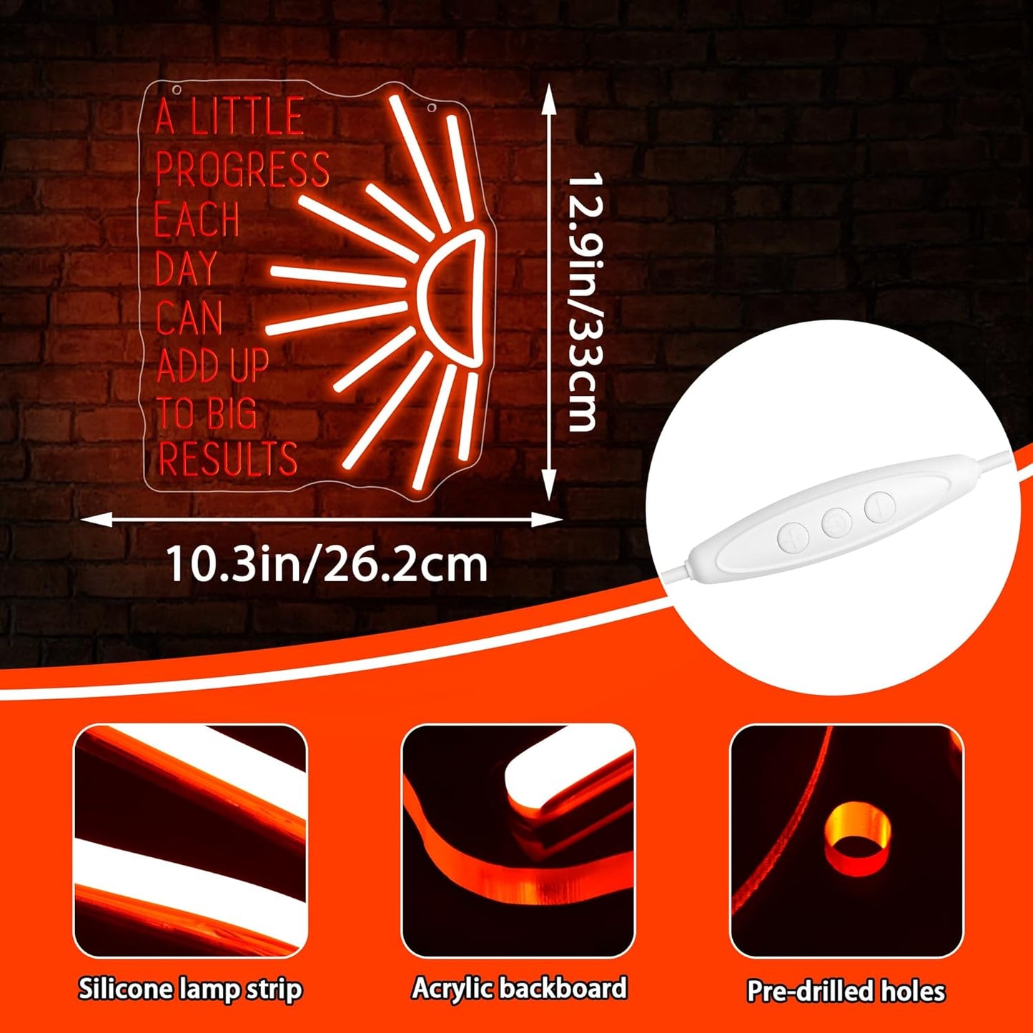 Inspirational Quotes Neon Sign for Wall Decor Motivational Neon Light for Classroom Read Book Light Up Sign for Study Room Reading Room Bedroom Office Cafe Birthday Gifts Size 12.9 * 10.3 In(TWP256)