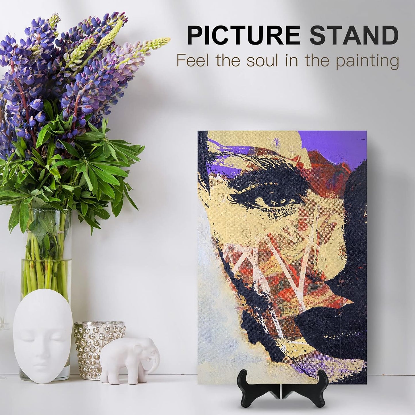 3 Pcs Wooden Display Stand Decorative Plate Holder Picture Frame Stand Black Easel Holder for Display Pictures Cook Books Art Certificates Wedding Birthday Decors(4 Inch, 6 Inch, 8 Inch)