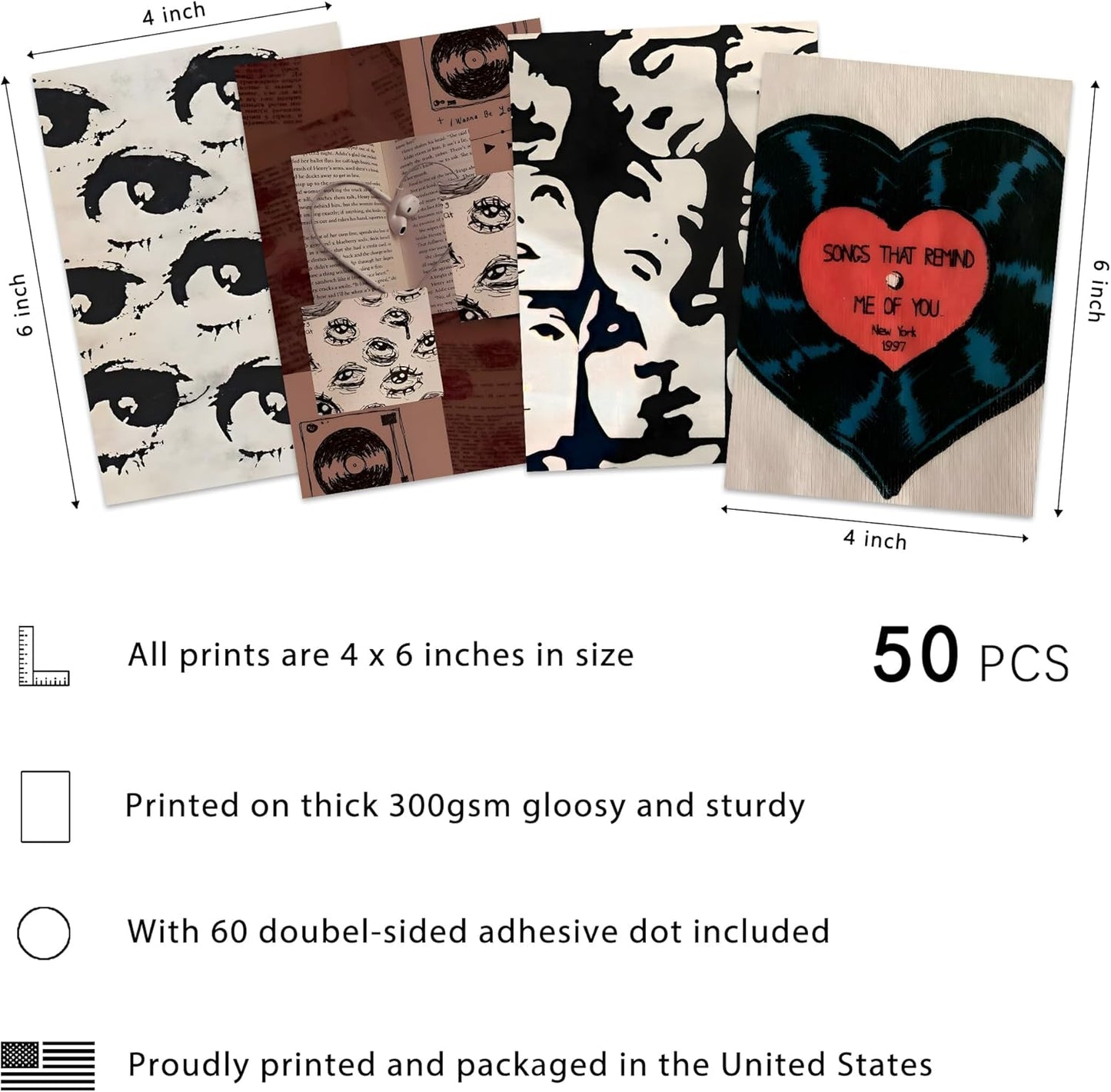 50 Pcs Downtown Girl Room Decor Aesthetic, Y2k Wall Collage Kit Aesthetic Pictures, Coquette Wall Art Posters Prints Y2k Posters for Bedroom, Vintage Pictures Wall Decor for Dorm