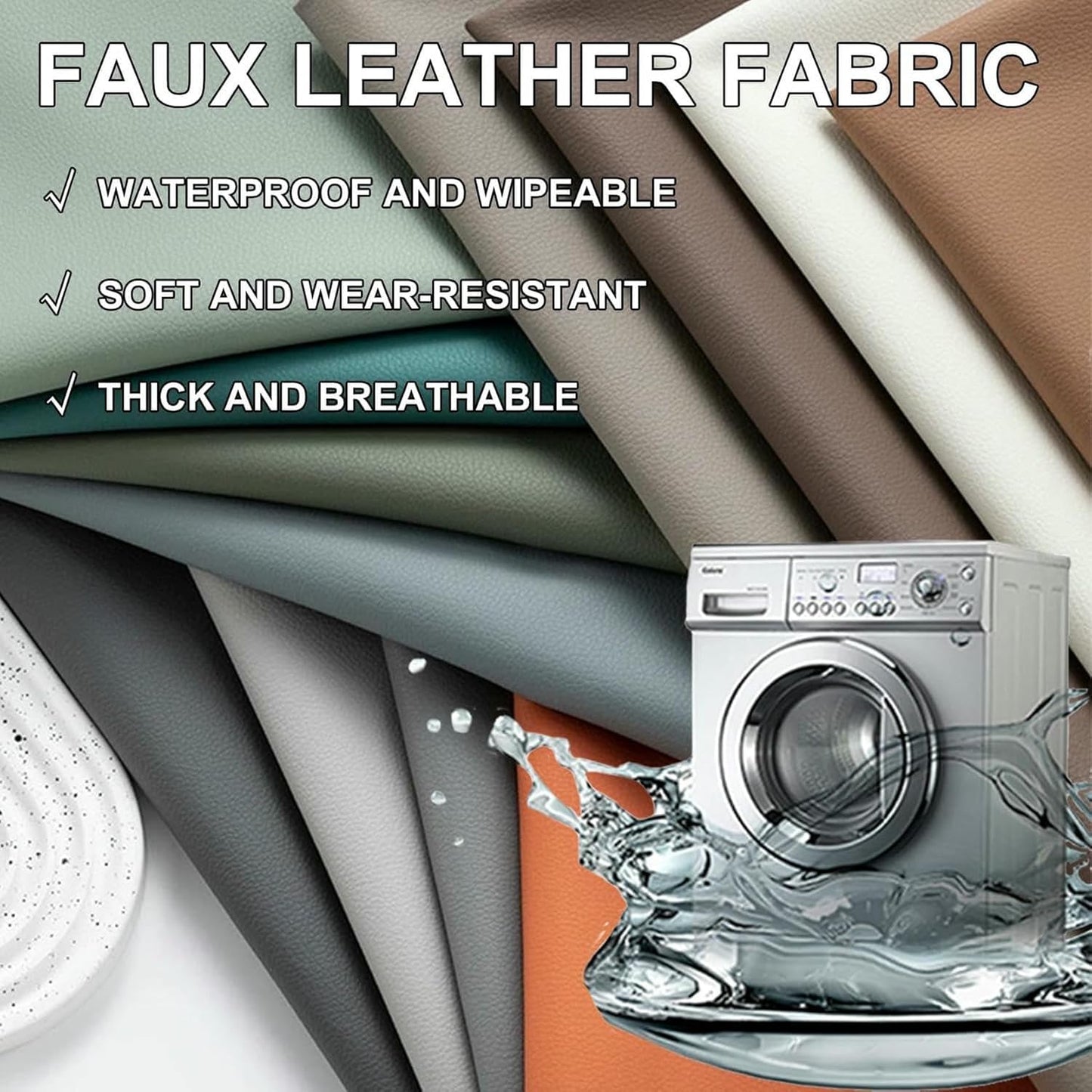 Faux Leather Headboard Upholstered Solid Color Support Pillowboard,Lumbar Cushion Large Backrest Bedside Cushion,Sofa Bed Bunk Bed Reading Pillow,Khaki,Straps 79"/King