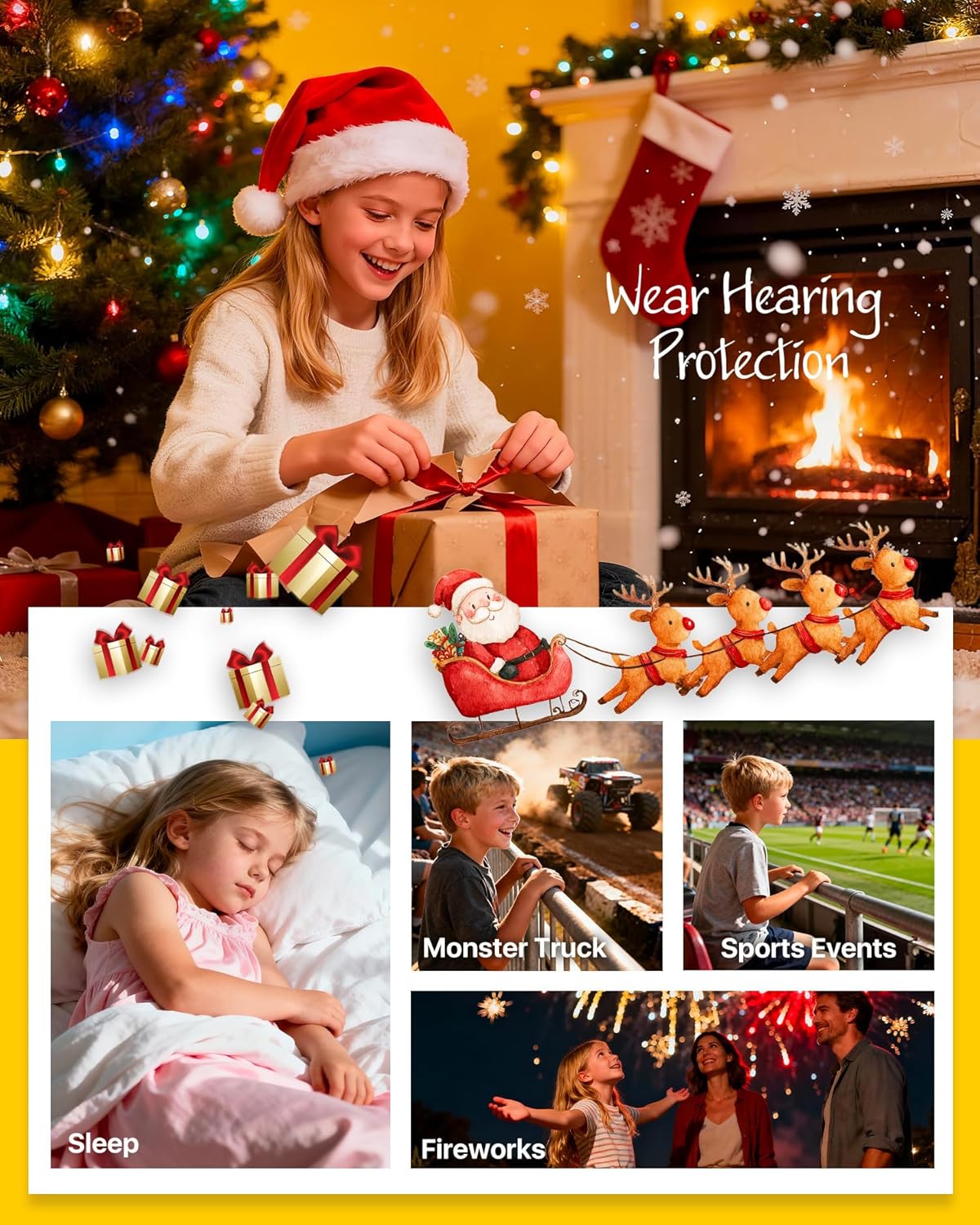 Kids Noise Reduction Ear Plugs(6+yrs) – Reusable Child Ear Protection for Sensitive Ears, Comfortable Earplugs for School, Travel, Focus, Concert, Sleep & Loud Events – 4 Sizes Ear Tips in XS-L, 26dB