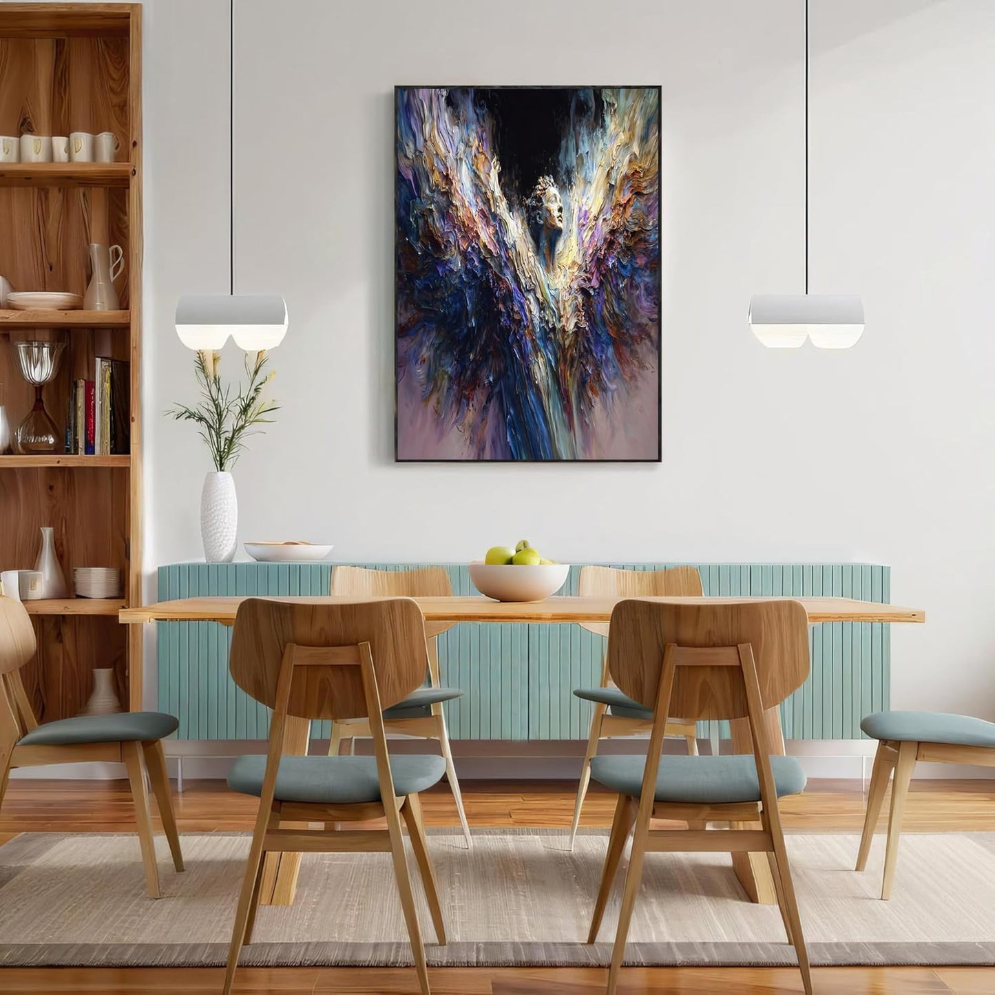 GDJSMIN Abstract Art Style Wall Art, Angel Design Poster for Reading Room Living Room Decor 16x 24 inch Unframed