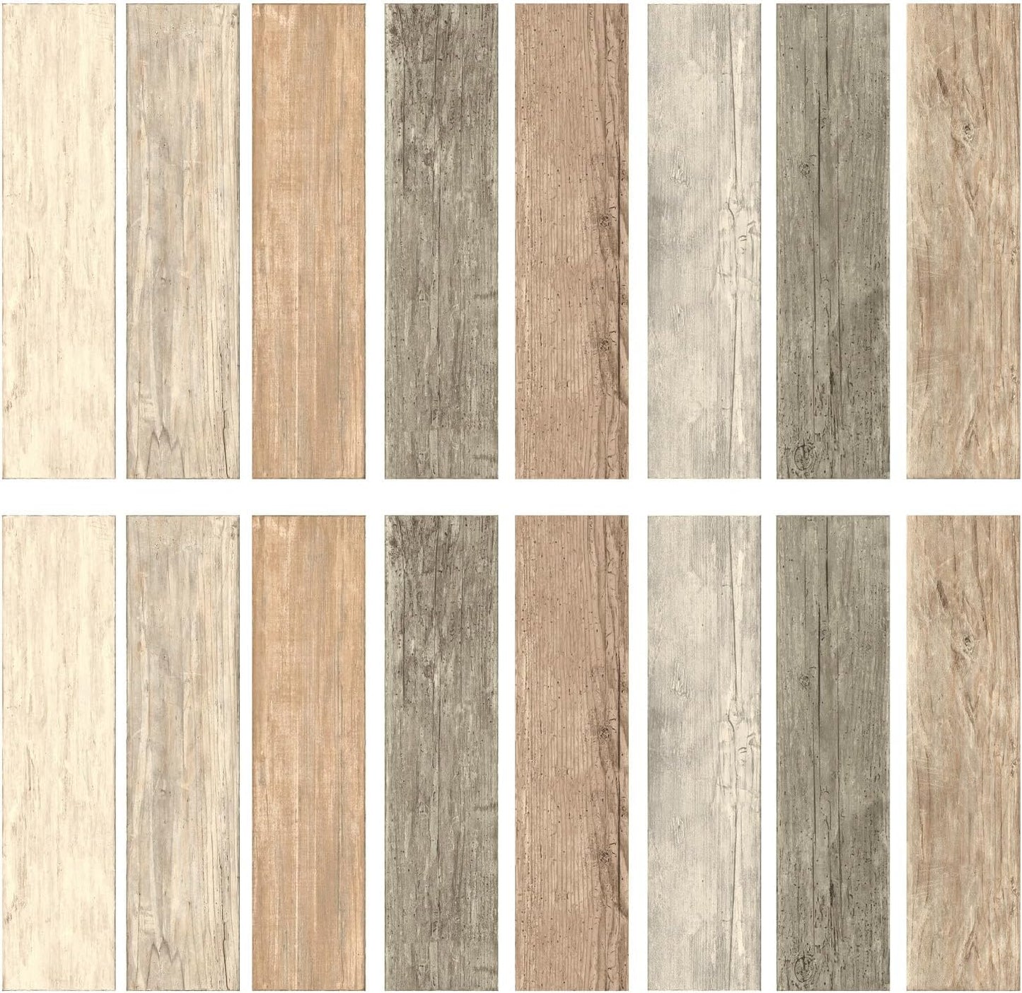 RoomMates RMK3695GM Distressed Barn Wood Plank Peel and Stick Giant Wall Decals, 17.25 X 36.5