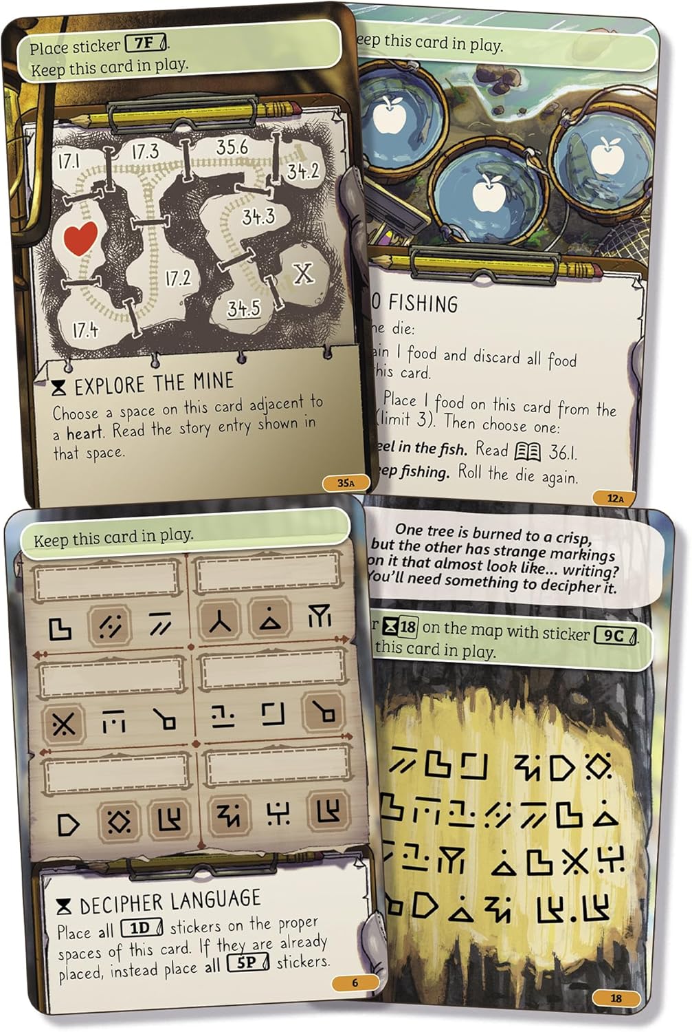 Asmodee Cozy Stickerville Board Game - Narrative Strategy Game of Village Building & Storytelling, Family-Friendly Fun for Kids & Adults, Ages 8+, 1-6 Players, 30 Minute Playtime