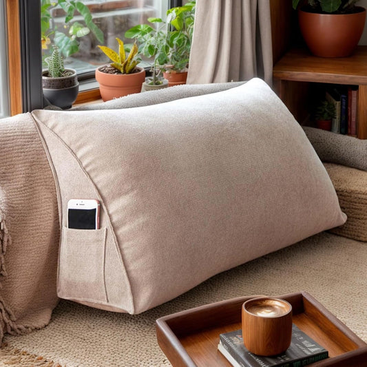 Wedge Pillow Support Cushion for Bed Headboard Sofa Back Positioning Support Pillow Soft Reading Wedge Headboard with