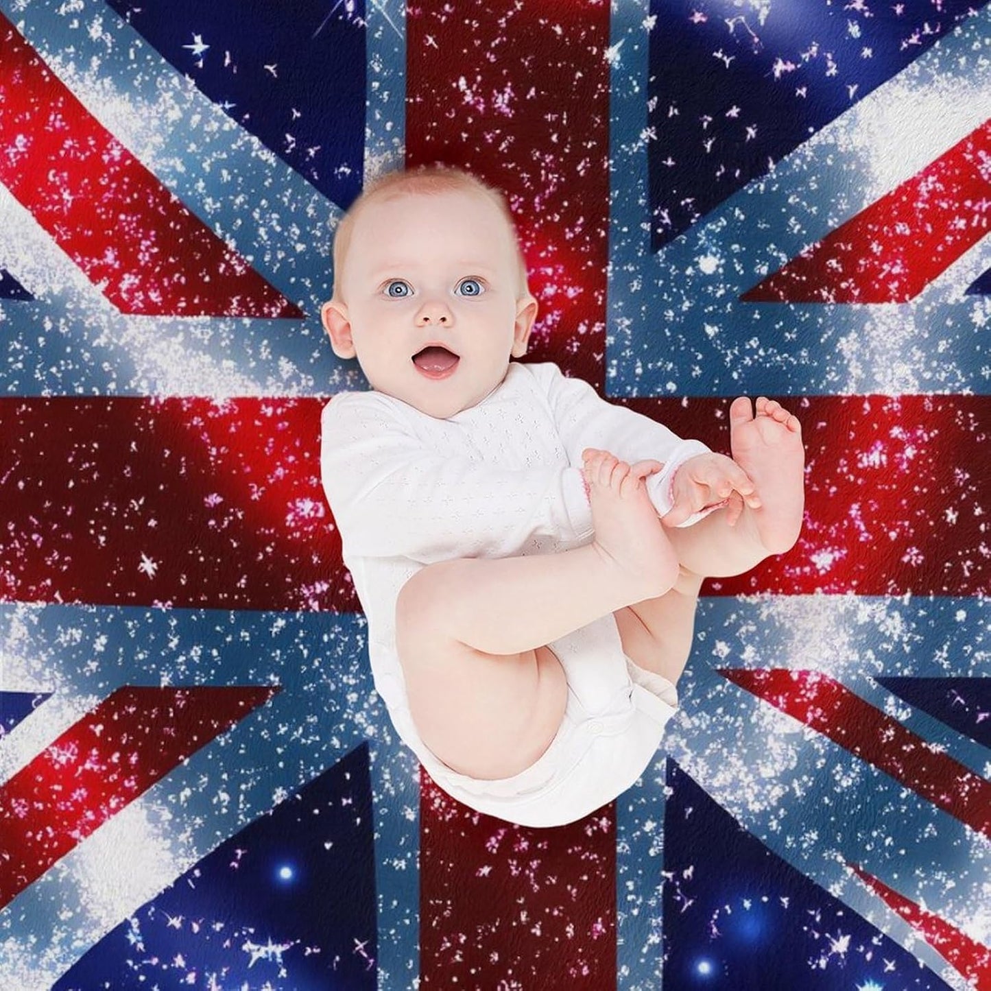 UK Flag United Kingdom Throw Blanket for Couch Bed Plush Cozy Fuzzy Flannel Blanket for All Season 66"x90"