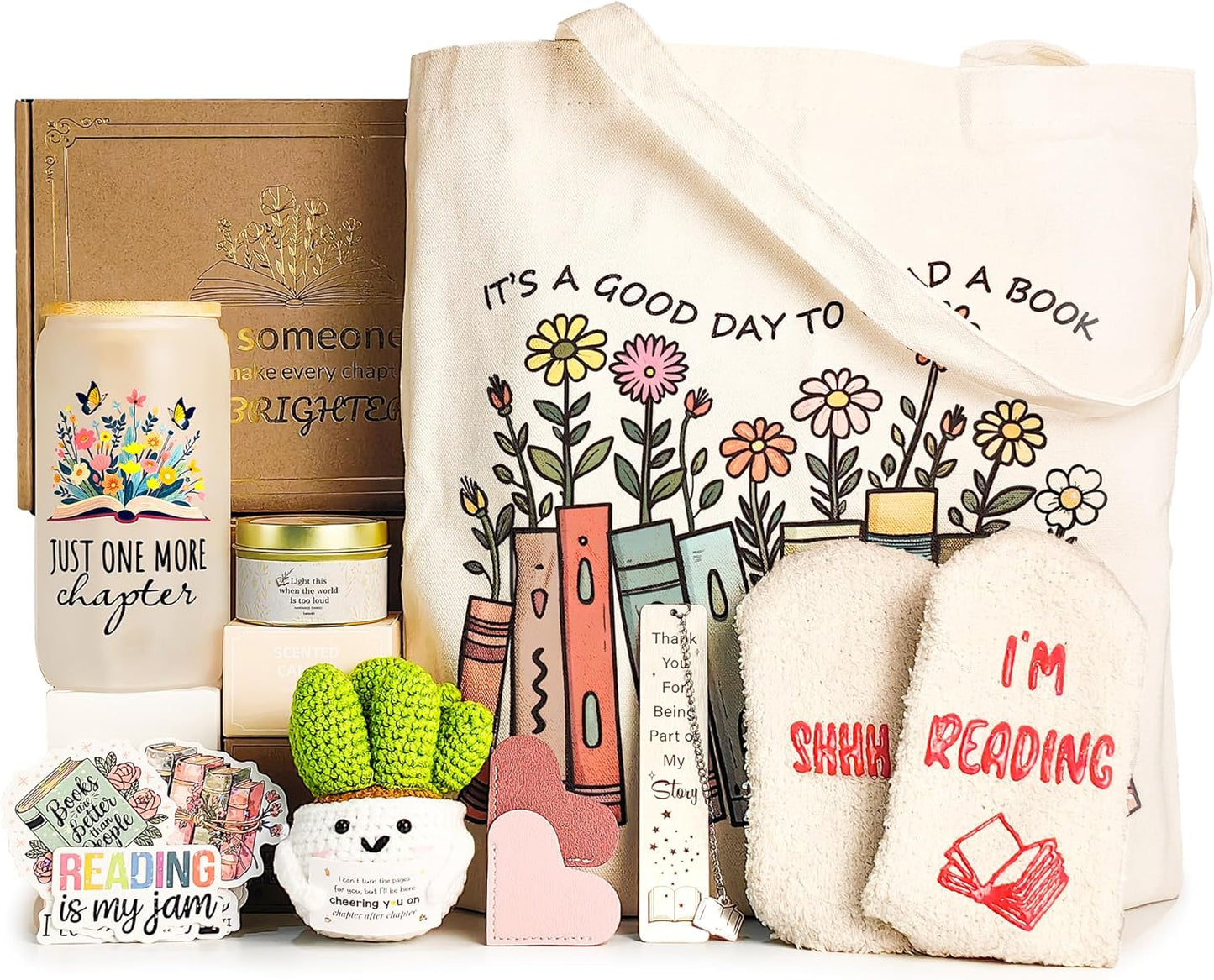 Book Lovers Gifts for Women, Gifts for Book Lovers Women, Bookish Gift for Readers, Reading Accessories Gift for Reading Club Present for Christmas Birthday White Elephant Secret Santa