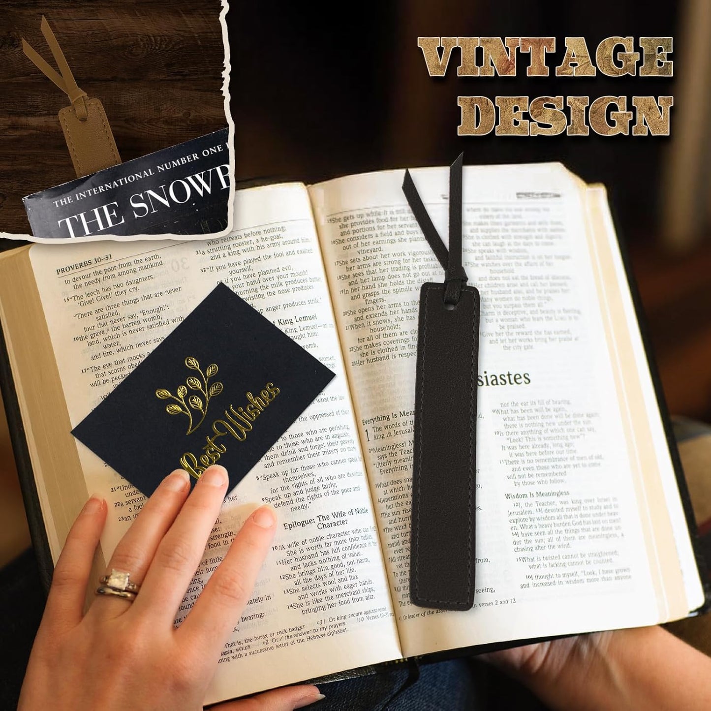 12 Pcs Leather Bookmark with Tassel, Classic Style Bookmark, 0.05 Inches Thin Handmade Stitched Bookmarks for Men, Book Marks for Reading, Gifts for Book Lovers, Readers