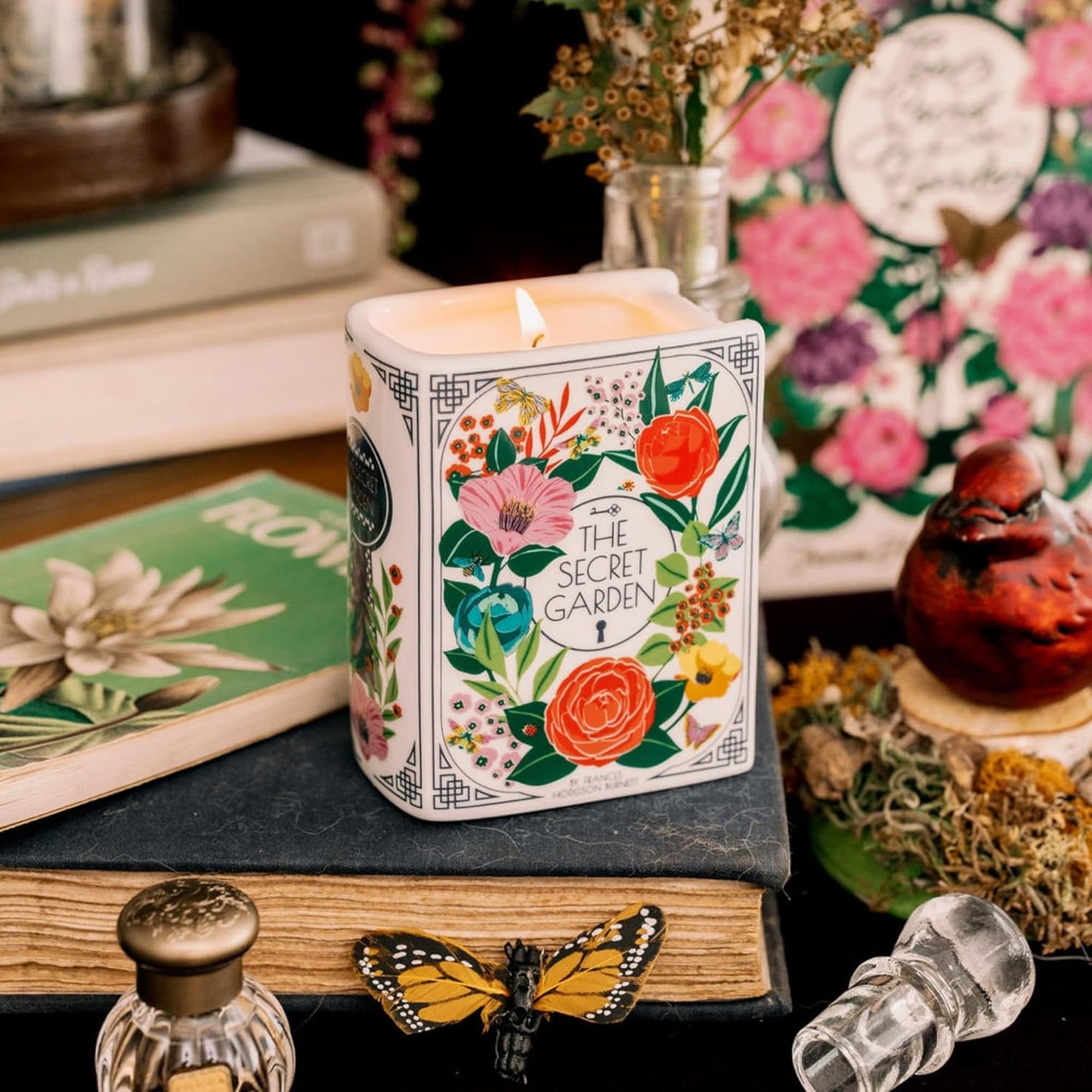 Steel Mill & Co Novelty Shaped Book Theme Scented Candle, 5 oz Candle with Notes of Jasmine and Cedarwood, Unique Gift for Mother's Day (The Secret Garden)