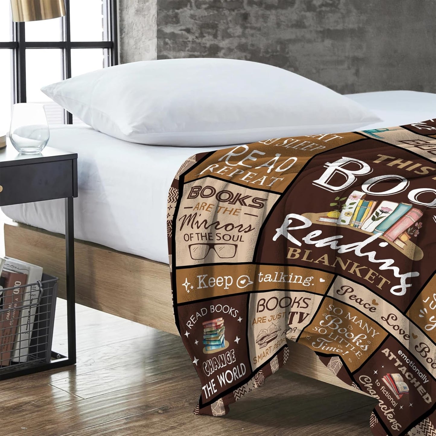 Book Lovers Gift Blanket 50" X 60" - Best Gifts for Readers - Librarian, Book Club Throw for Bookworms - Book Accessories and Stuff - Bookish Literary Present Ideas - Reading Throws