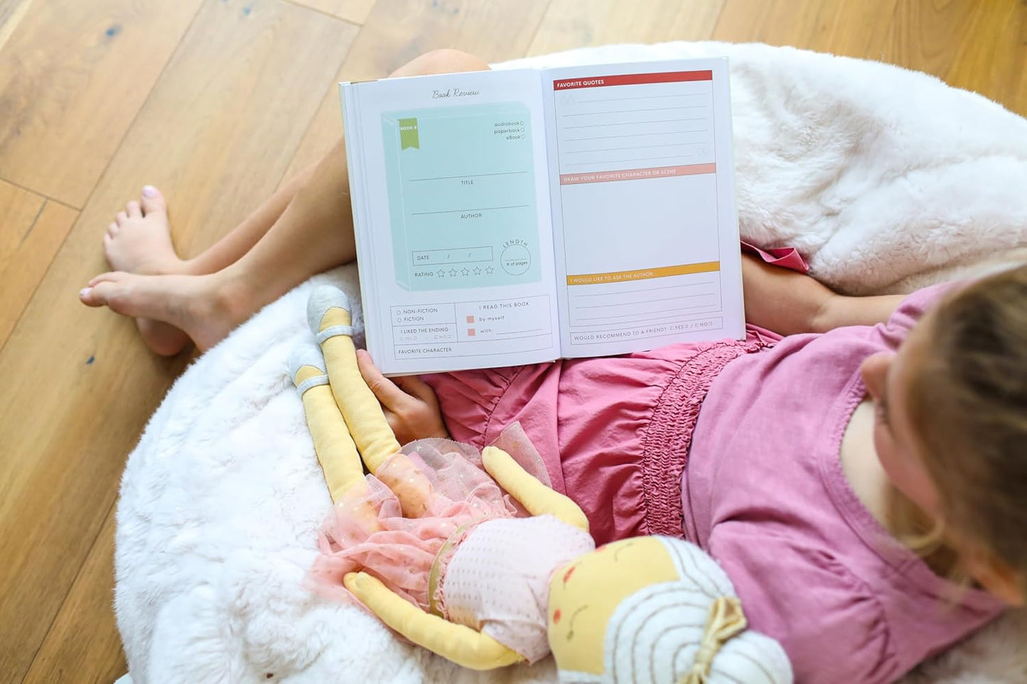 Reading Journal for Kids: For the Love of Books, A Book Journal and Planner for Children to Track, Log, Report and Review