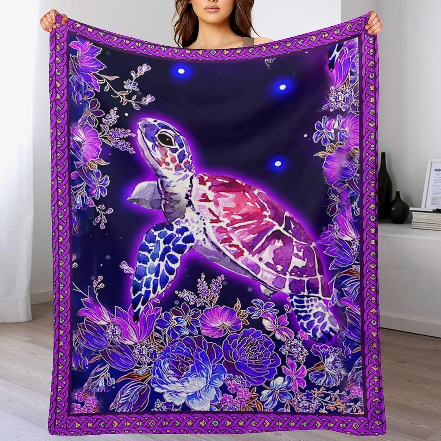 Sea Turtle Blanket Gifts for Girls Sea Turtle Lover Throw Blankets Soft Blanket Warm Fleece Flannel Plush Blankets for Bed Sofa Couch 40"x50"