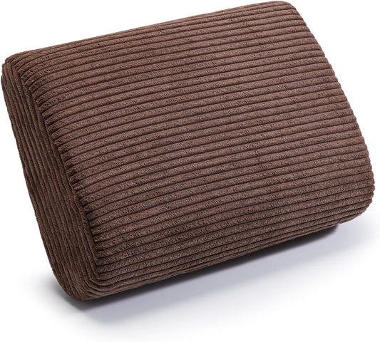 Large Lumbar Cushion Lumbar Support Pillow, Ergonomic Lumbar Pillow with Machine Washable, Help Relieve Pain of Back, Lumbar, Tailbone and Sciatic Nerve Support. (Brown)