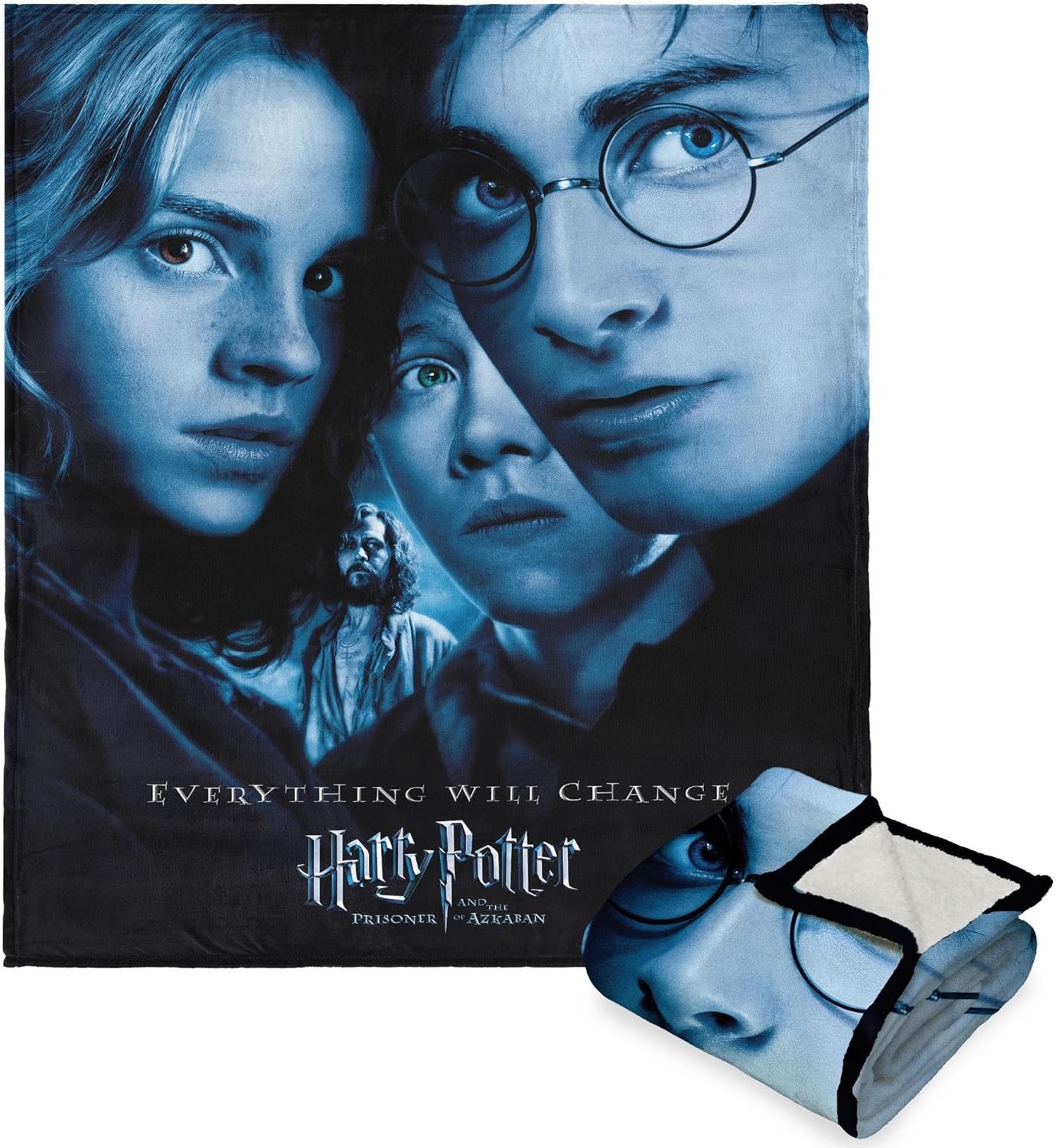 Northwest Harry Potter Silk Touch Sherpa Throw Blanket, 50" x 60", Everything Will Change