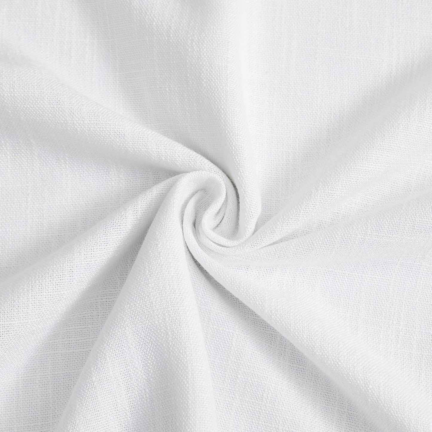 White Pinch Pleated Full Blackout Curtains Linen Texture Thermal Insulated Window Treatment Panel 84 Inch Long for Living Room Bedroom Noise Reducing Back Tab Drapes with Hooks, 1 Panel, 60"Wx84"L