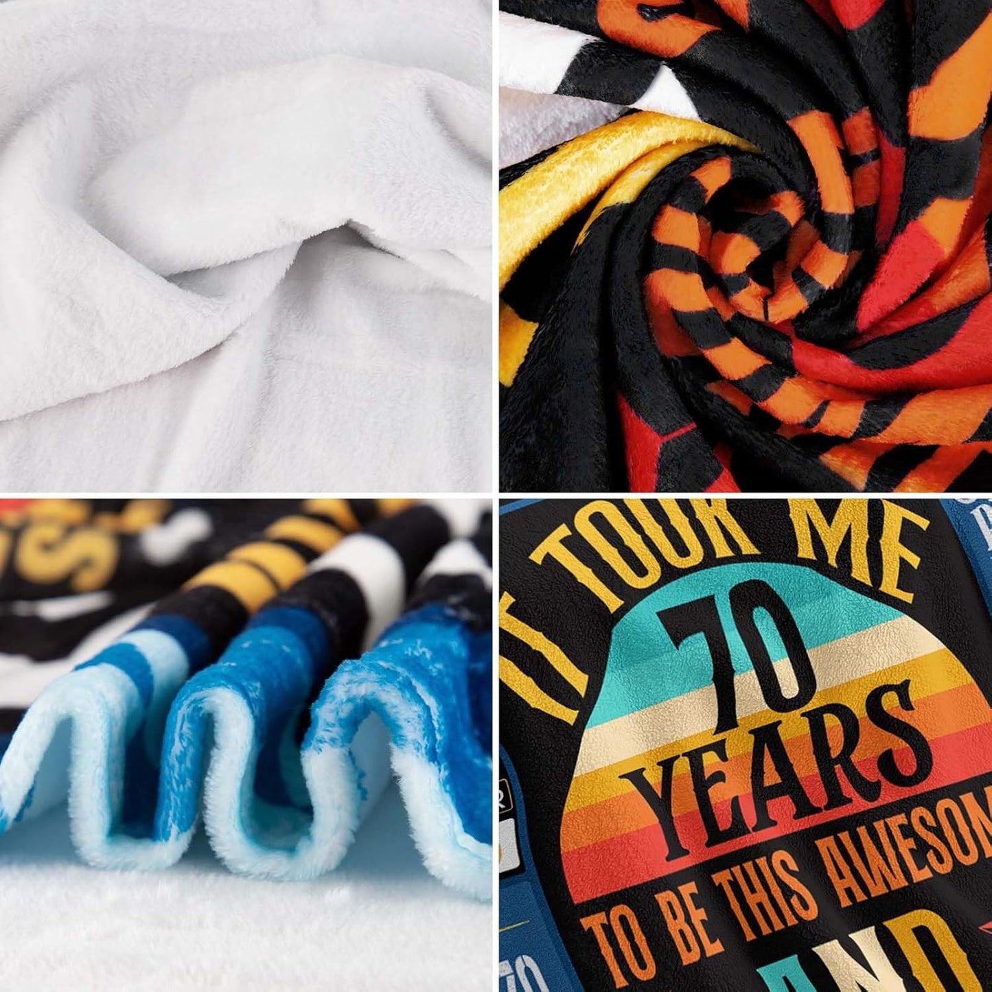 Best Gifts for 70 Year Old Man, 70th Birthday Blanket Gifts for Men, Gifts for 70 Year Old Man
