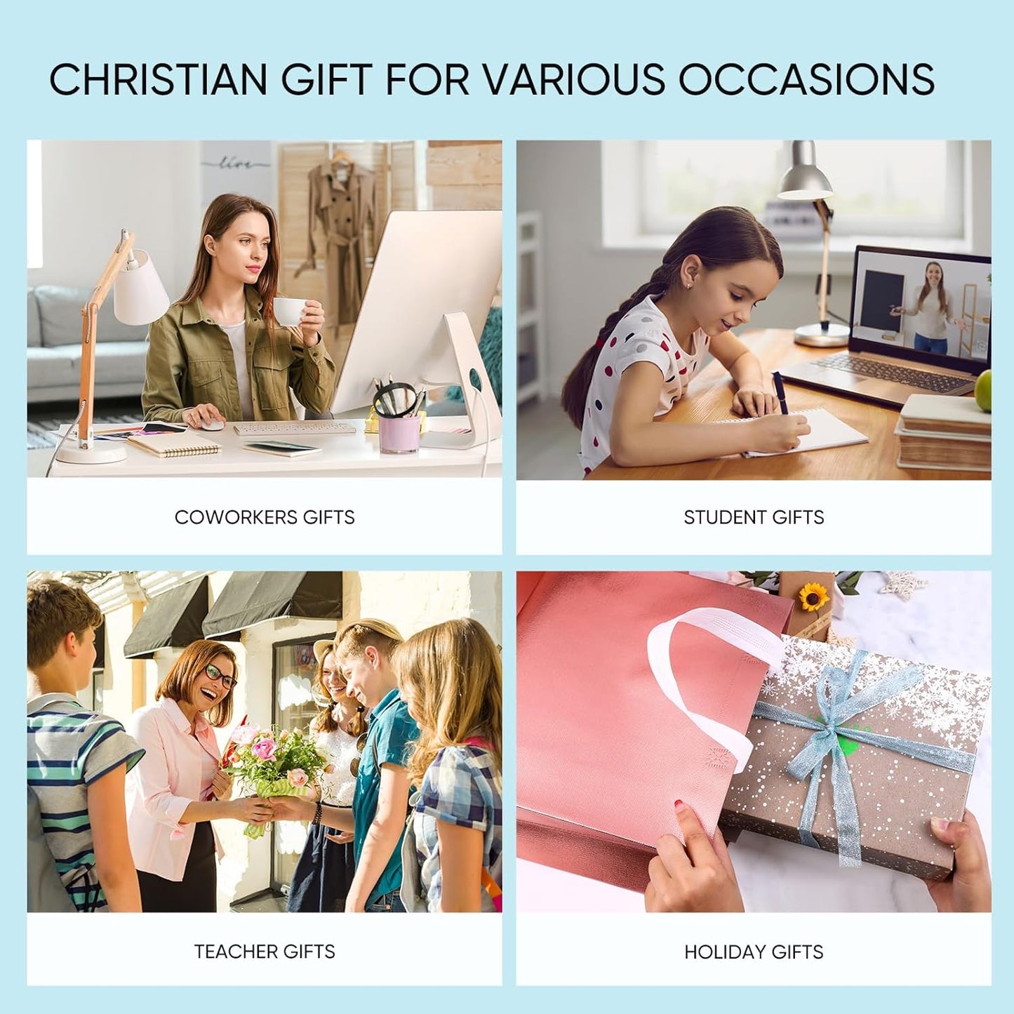 Bookmarks Christian Religious Gifts for Men Women Metal Bible Bookmark with Pens Ballpoint Cross Bible Christian Bookmarks for Women Men Book Lovers Graduation