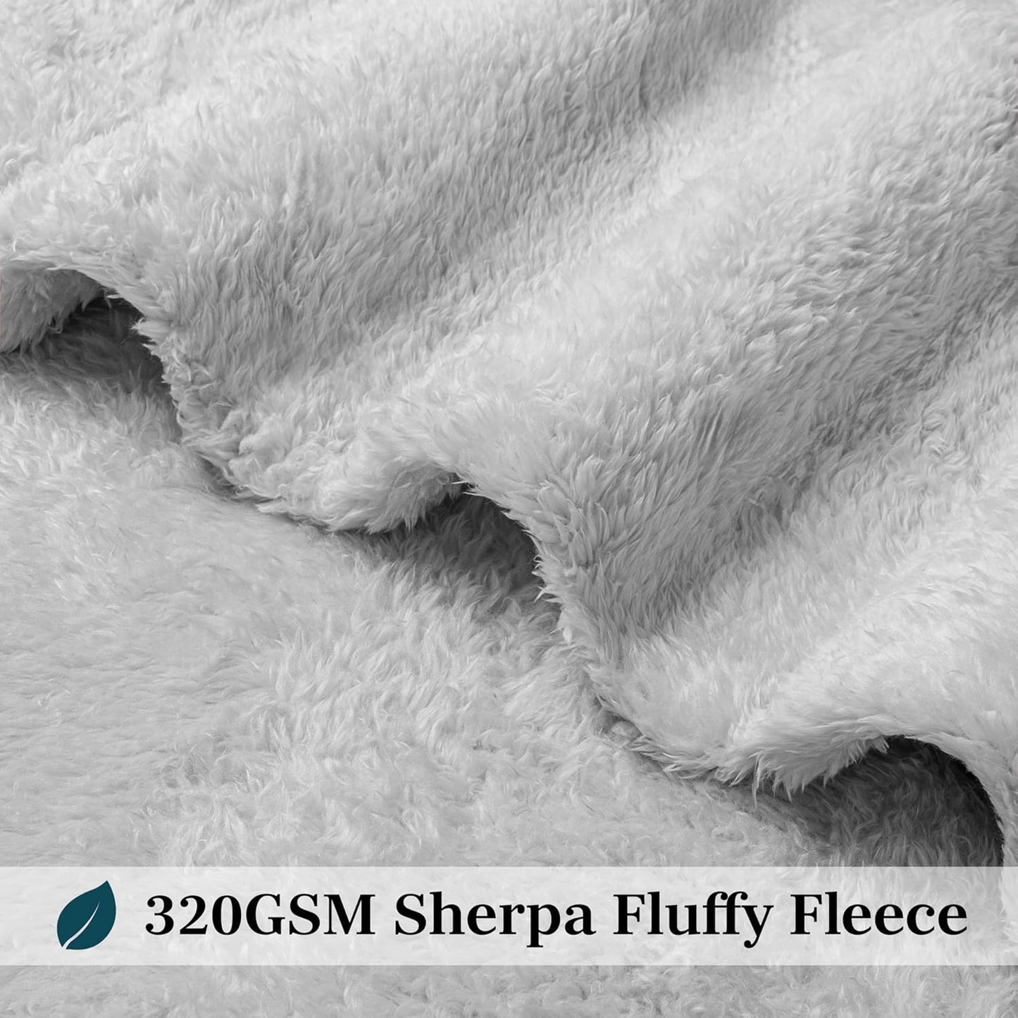 PAVILIA Sherpa Throw Blanket for Couch Sofa, Light Grey Fluffy Warm Plush Blanket for Bed, Cozy Super Soft Lightweight Throw, Fuzzy Decorative Blanket, All Season Home, 50x60