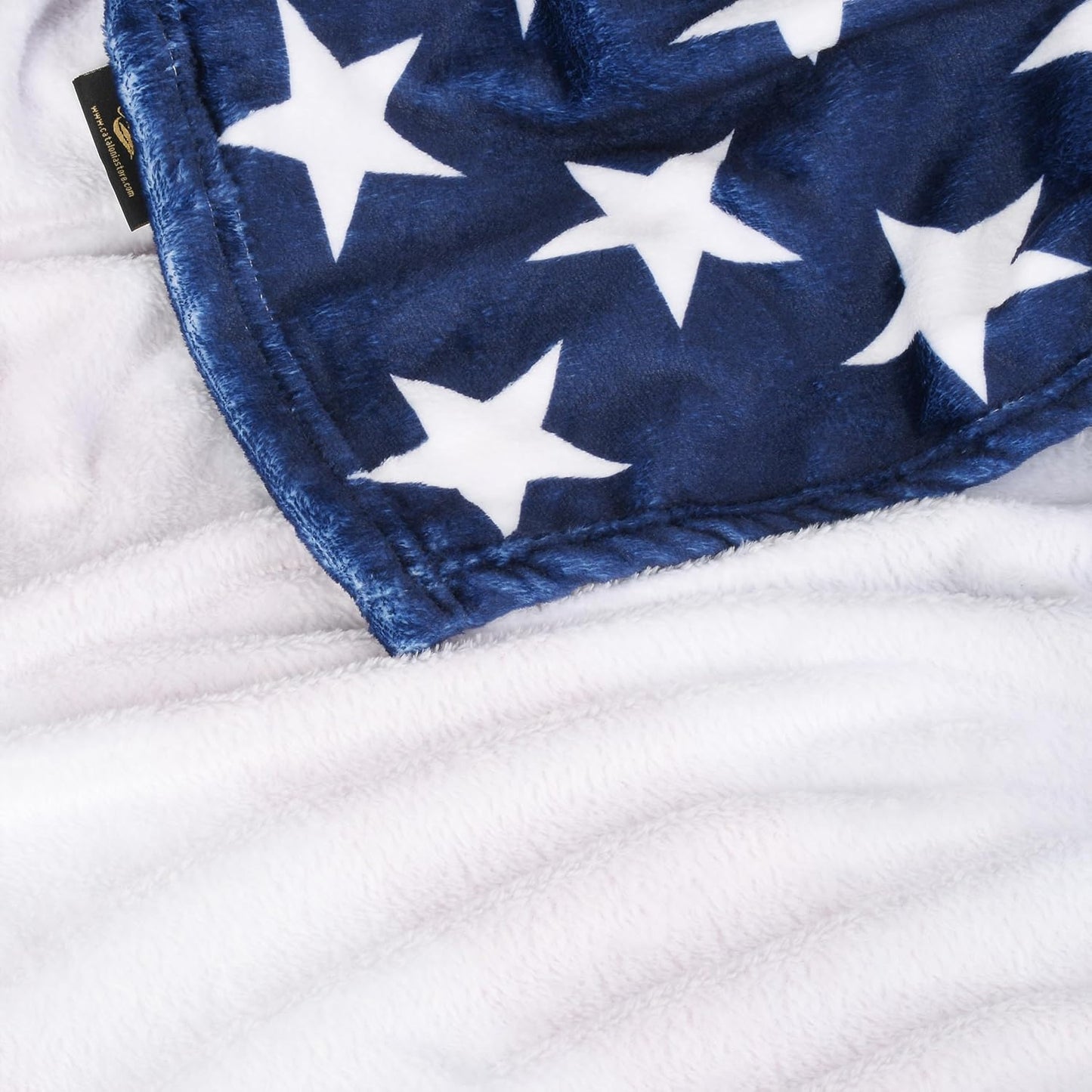 Catalonia American Flag USA Throw Blanket 50x70 Inches - Sherpa Fleece Patriotic Blanket for Bed, Couch, Sofa - USA Military Veteran Appreciation Gift