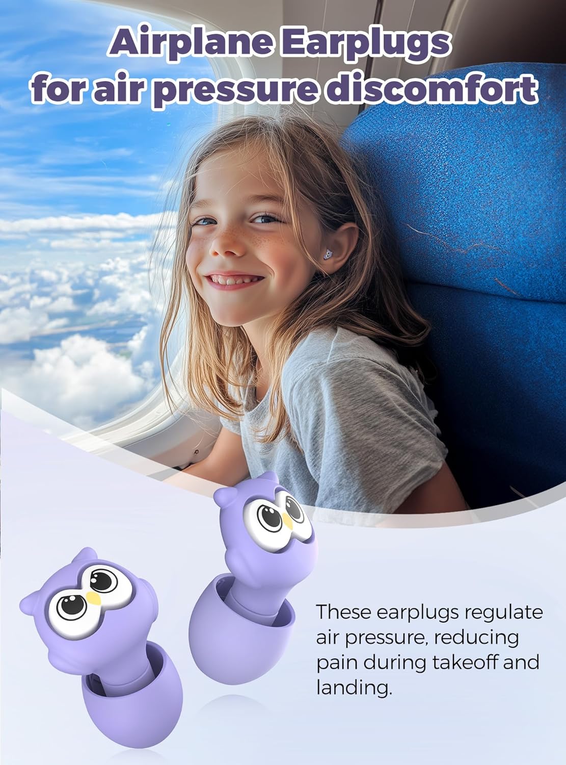 Kids Ear Plugs for Ear Protection Kids 5+, Adults & Small Ears, 4 Sizes Silicone Tips with Safety Cord, 26dB Noise Reduction Earplugs for School, Airplane, Travel, Concerts & Noise Sensitivity