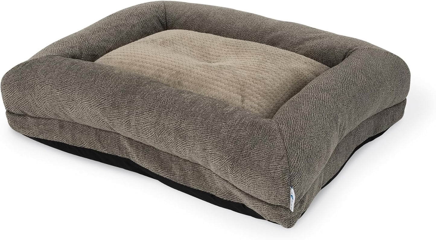 Petmate La-Z-Boy Rosie Lounger Large Dog Bed Taupe 36x28 Inches for Dogs up to 50lbs with Durable Removable Washable Cover