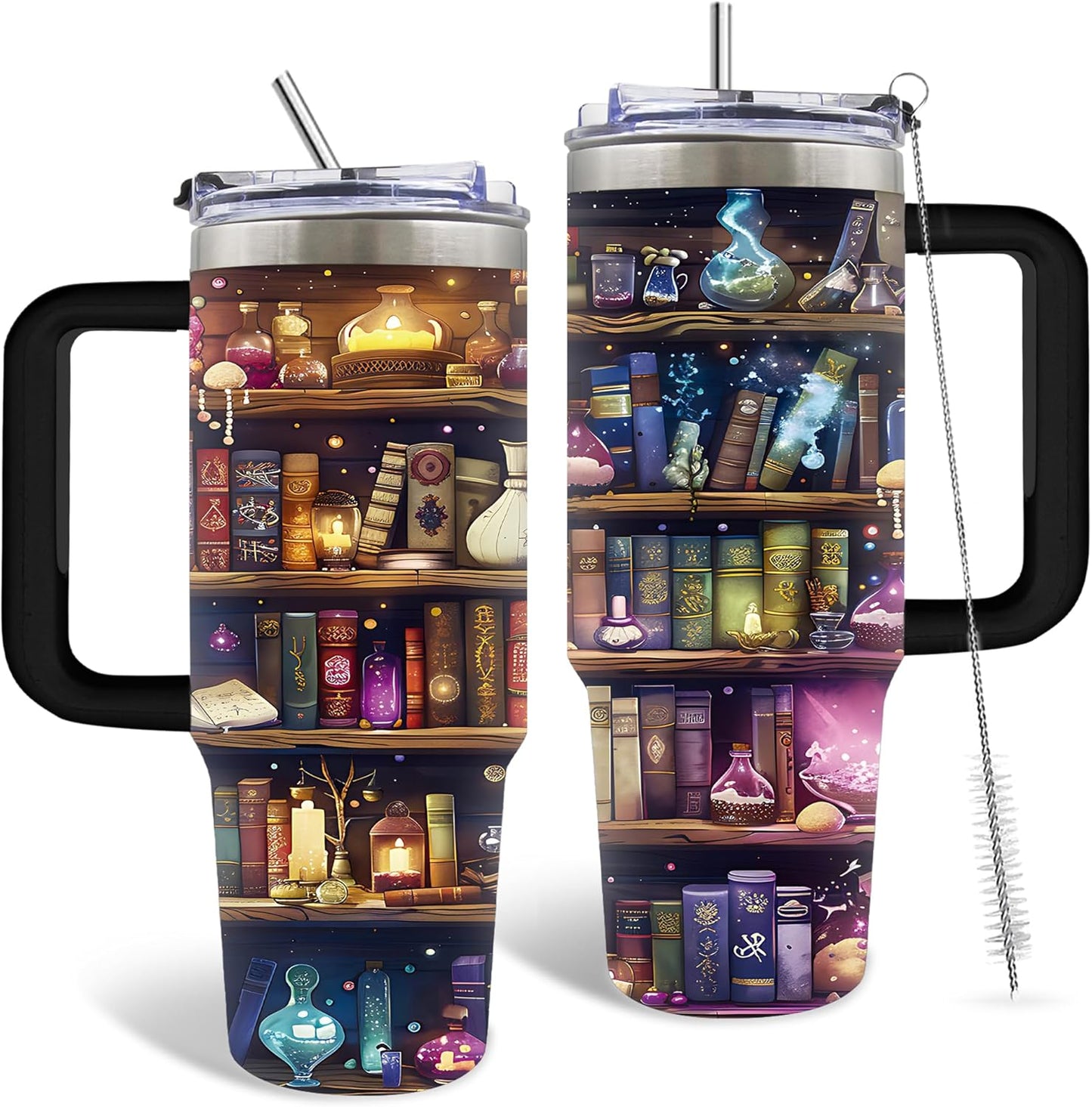 Book Lovers Gifts 30oz Tumbler with Handle and Straw, Book Tumbler for Friend, Bookish Gifts for Women Readers Librarian, Book Accessories Travel Mug, Birthday Valentines Day Gift for Her, 1 Pcs