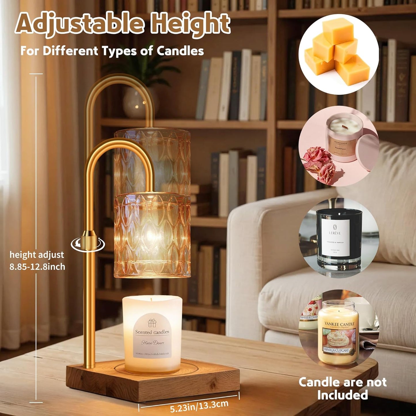 Candle Warmer Lamp Gifts for Women - Home Decor Aesthetic mom Birthday Gift ideas - Wax melt Warmers Light for Office Bedroom New Homes Room - Candles Lamps with Timer Valentine's Day Gift Woman