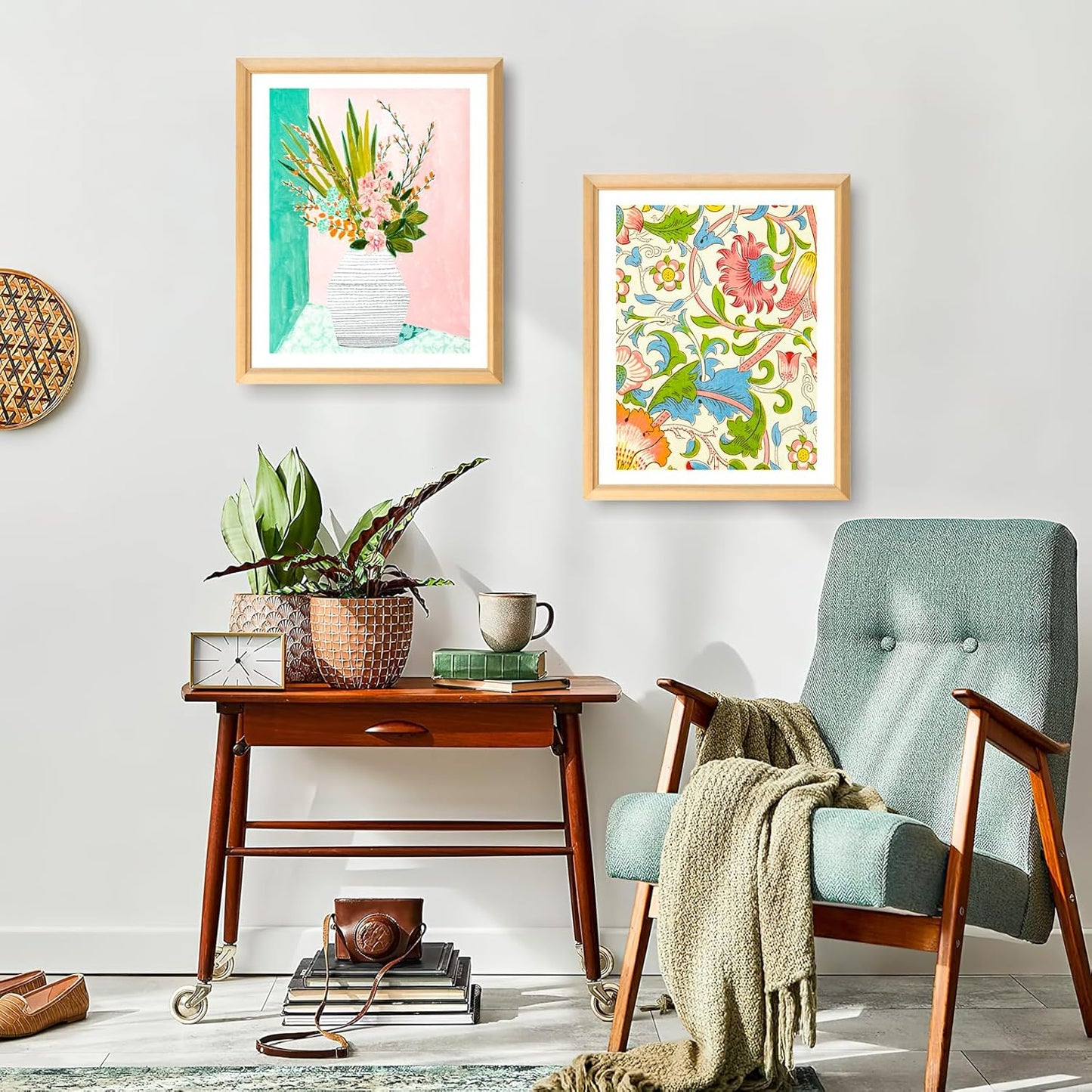 18 PCS Colorful Eclectic Wall Art Decor, Famous Artist Posters ,Eclectic Room Decor Aesthetic, Vintage Maximalist Wall Decor, French Country Decor Botanical Boho Wall Decor for Bedroom Dorm (L1)