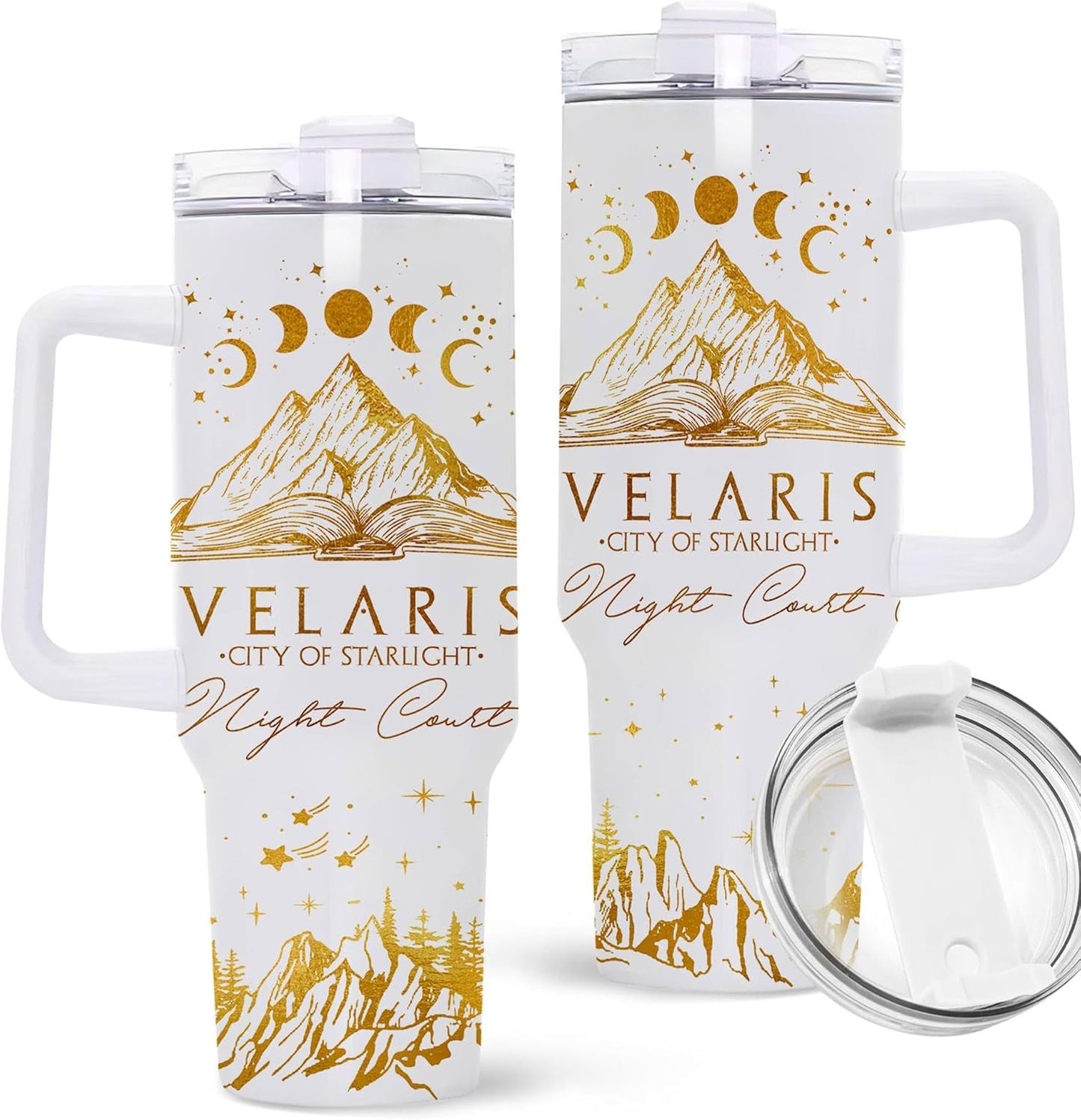 Book Lovers Gifts - Bookish Gifts For Readers - City Light Book Themed Tumbler 40 Oz For Besties On Birthday