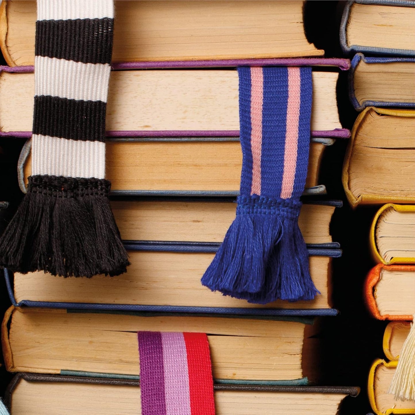 IF USA 32904 Book Scarf Bookmark - Blue & Pink