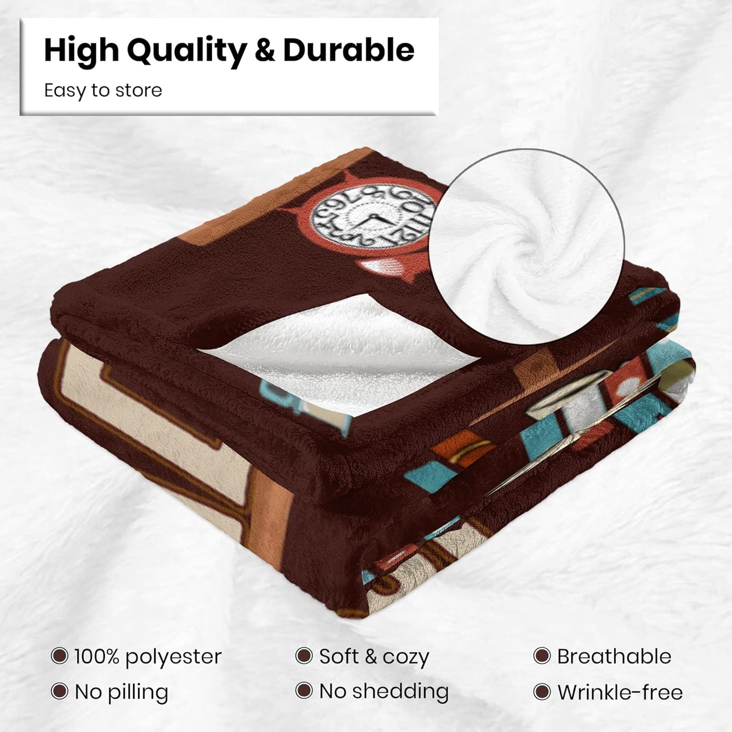 CUJUYO Book Lovers Gifts Blanket - Librarian Gifts Throw Blanket 80"x60" - Book Club Gifts for Reading Lover Bookish - Literary Gifts Ideas - Best Bookworm Gifts on Birthday Christmas Graduation