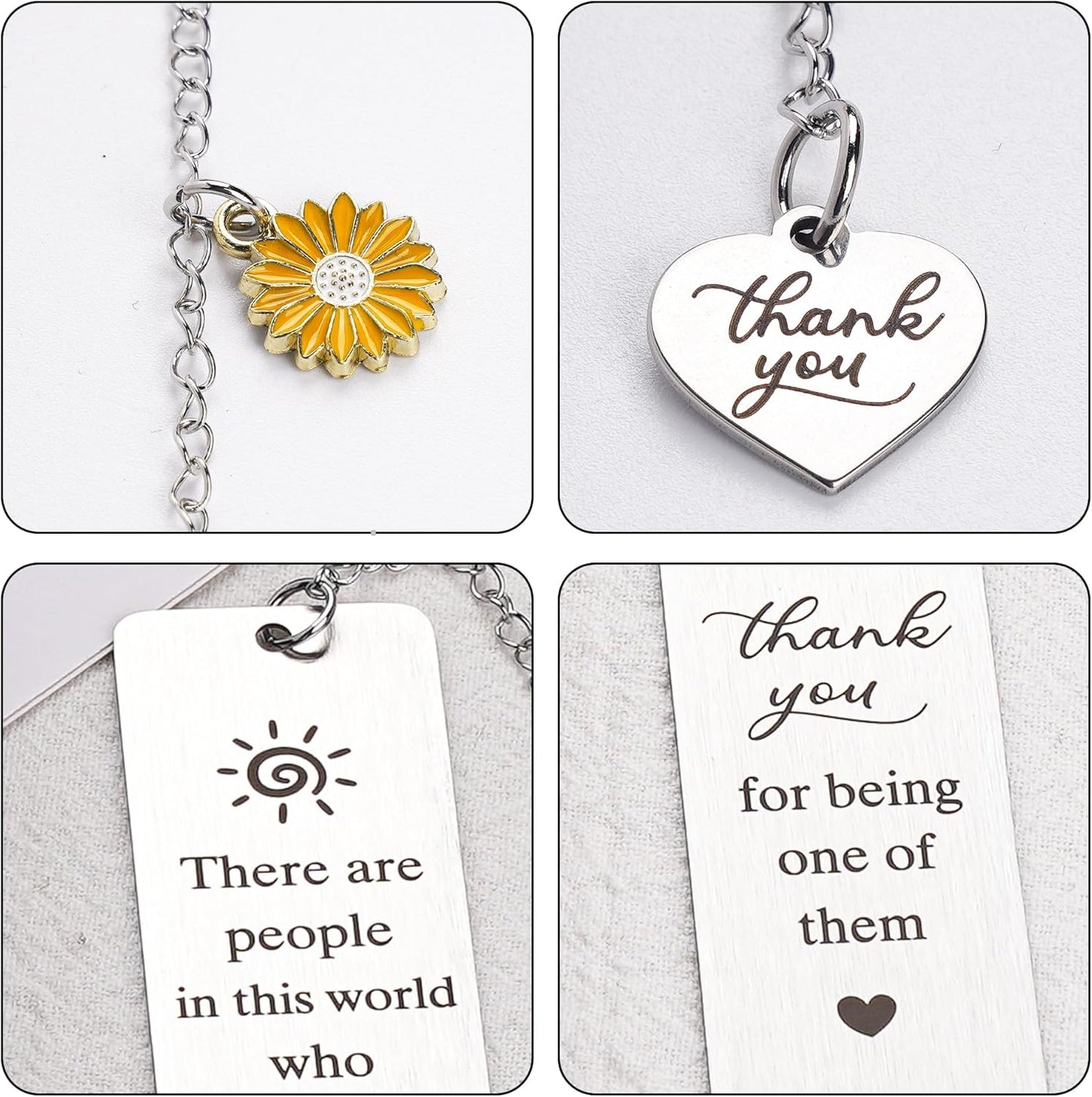 Thank You Bookmarks Gifts for Book Lovers, Metal Book Marks Engraved Thank You for Being One of Them, Appreciation Gift for Men Women Teacher Coworkers