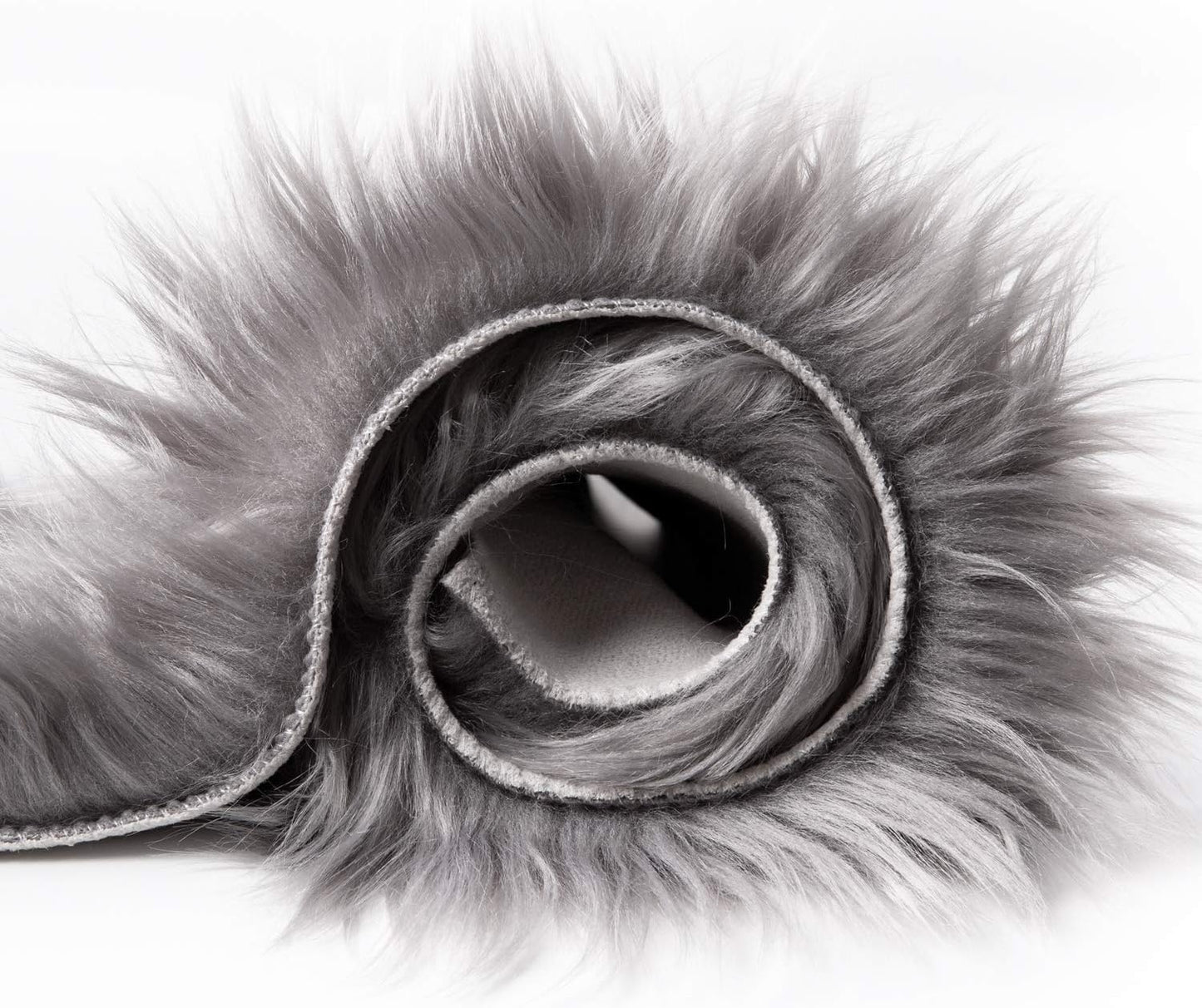 Ashler faux fur rug, Fluffy Shaggy Area Rug Ultra Soft 2 x 6 Feet Sheepskin Fur Rug, Grey Fuzzy Rug Machine Washable Shag Rug, Nursery Decor Throw Rugs for Bedroom, kids room, Living Room