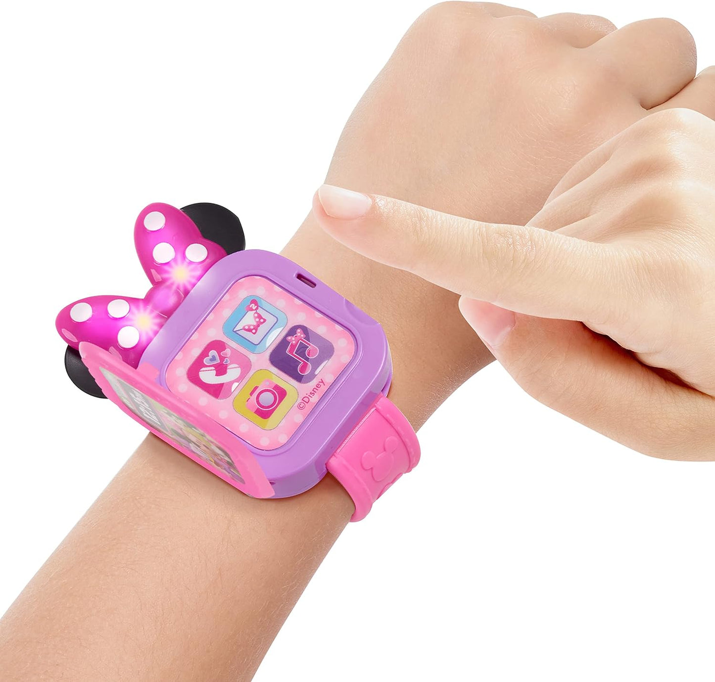 Disney Junior Minnie Mouse Play Smart Watch with Lights and Sounds, 3-pieces, Pretend Play, Kids Toys for Ages 3 Up by Just Play