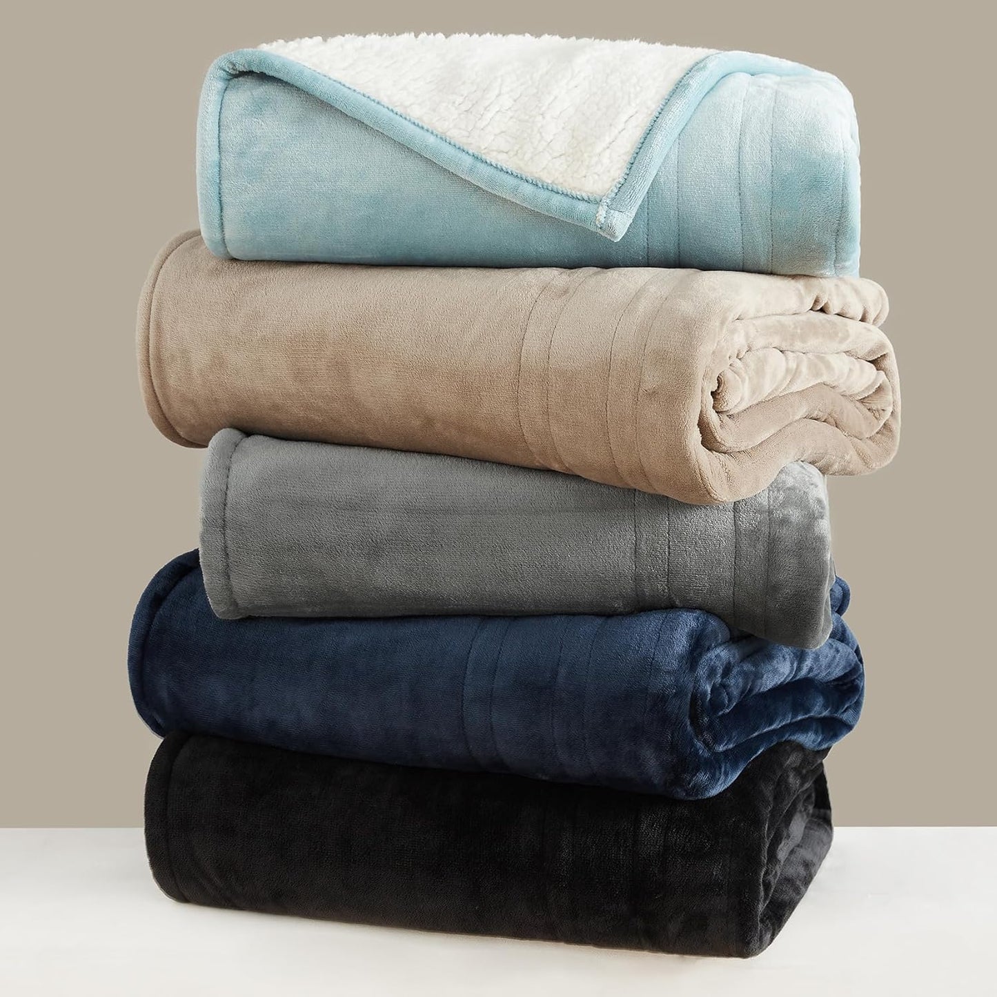 EHEYCIGA Heated Blanket - Electric Throw with 9 Heating Levels & 10 Hr Auto Off, Soft Cozy Sherpa Washable Blanket, 50 x 60 Inches