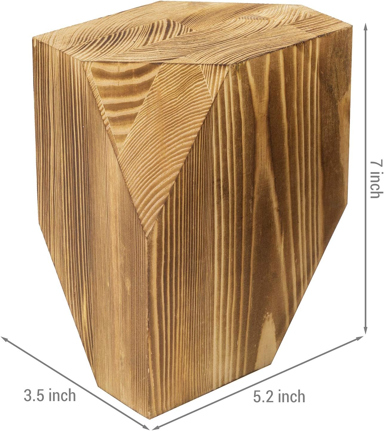 MyGift Brass Wood Decorative Bookends Triangular Design, Office Desk Wooden Book Ends, Book Stand for Shelves with Tone Ring Accent