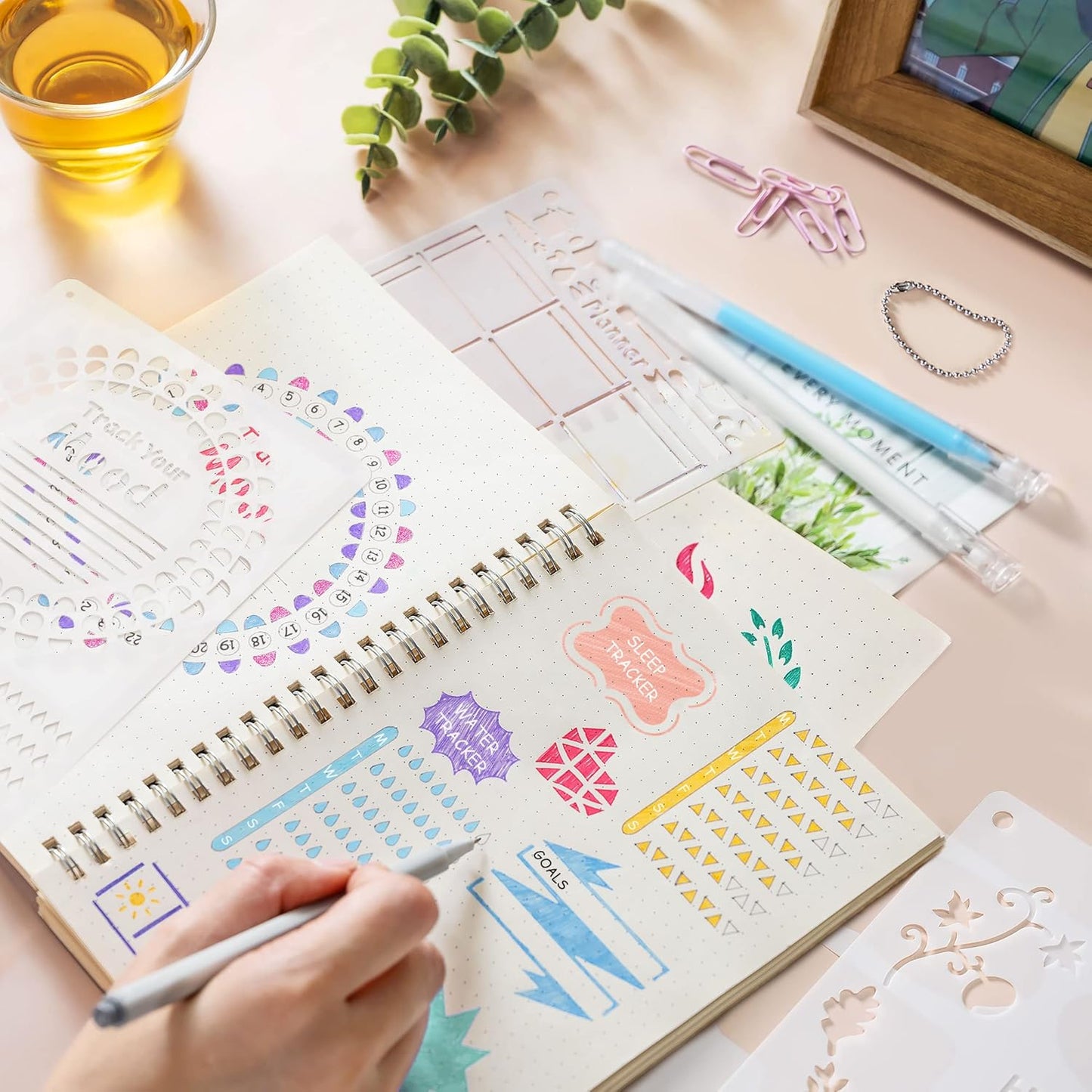 Bullet Journal Stencils (36PCS), Journal Supplies Accessories Kit for Bullet Journaling & Planner