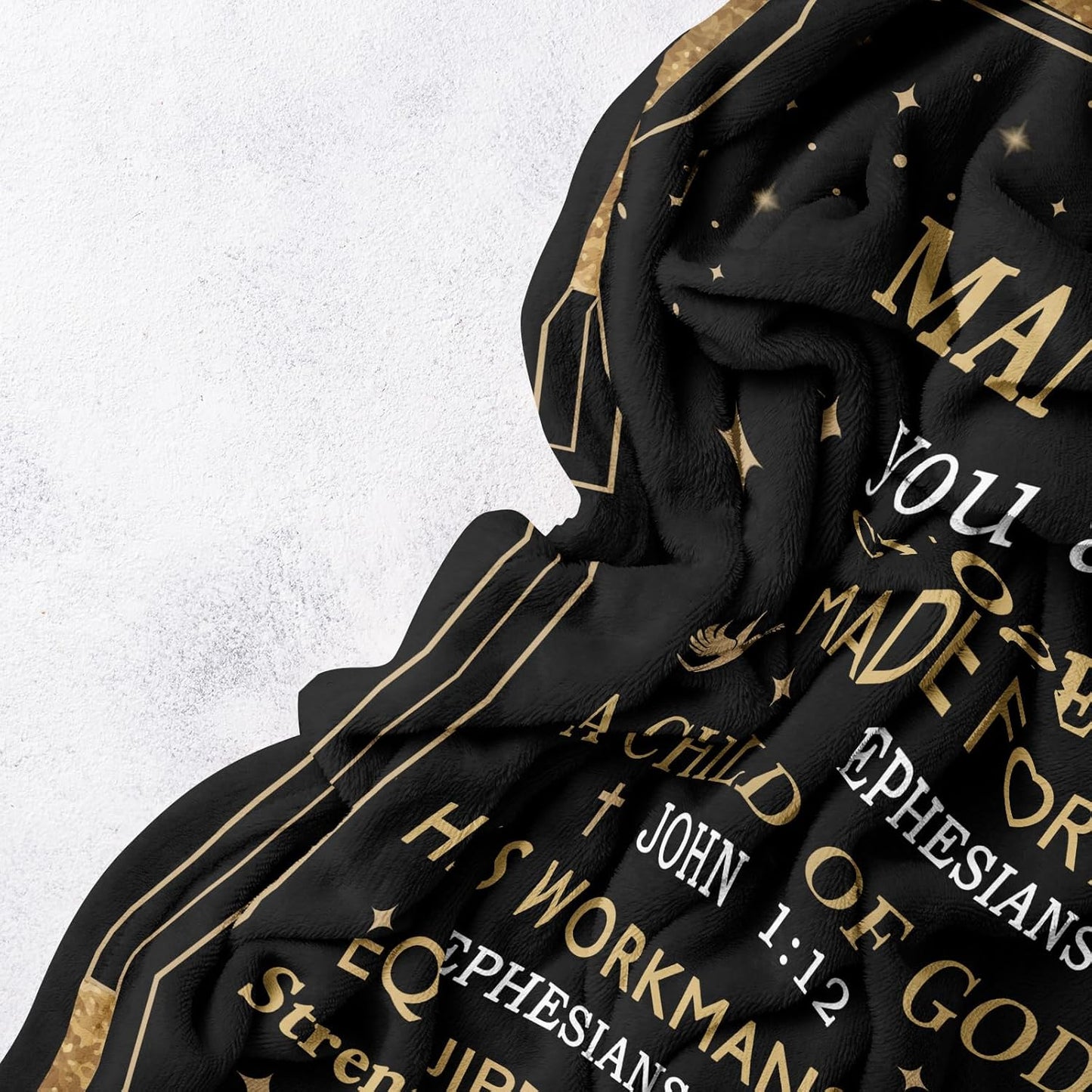 Christian Gifts for Men, Christian Blanket 60"X50", Catholic Gifts, Religious Gifts for Men, Man of God Gift, Baptism Gift, Bible Inspirational Spiritual Gifts for Dad Son Husband