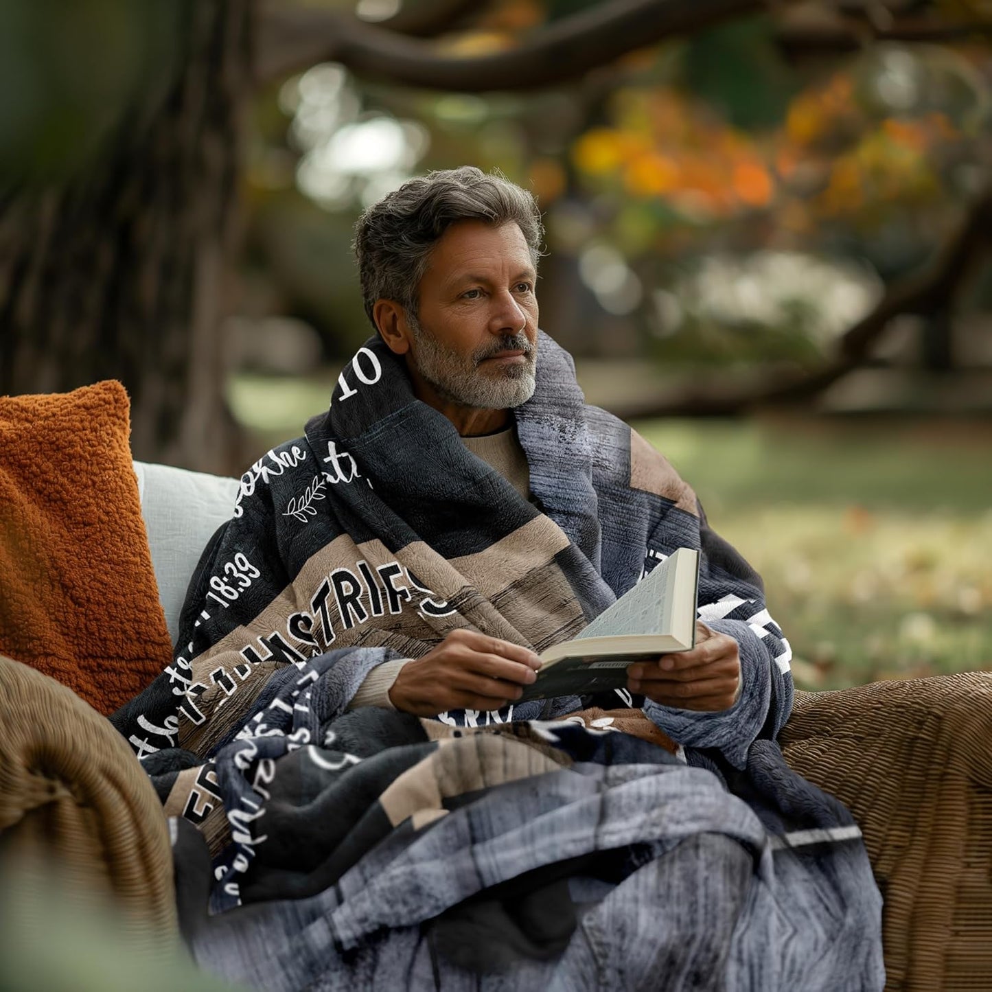 Christian Gifts for Men, Christian Gift Blanket 40"x50", Religious Gifts for Men, Catholic Gifts, Bible Gifts, Spiritual Gifts, Inspirational Gifts, Encouragement Birthday Gifts for Men of God