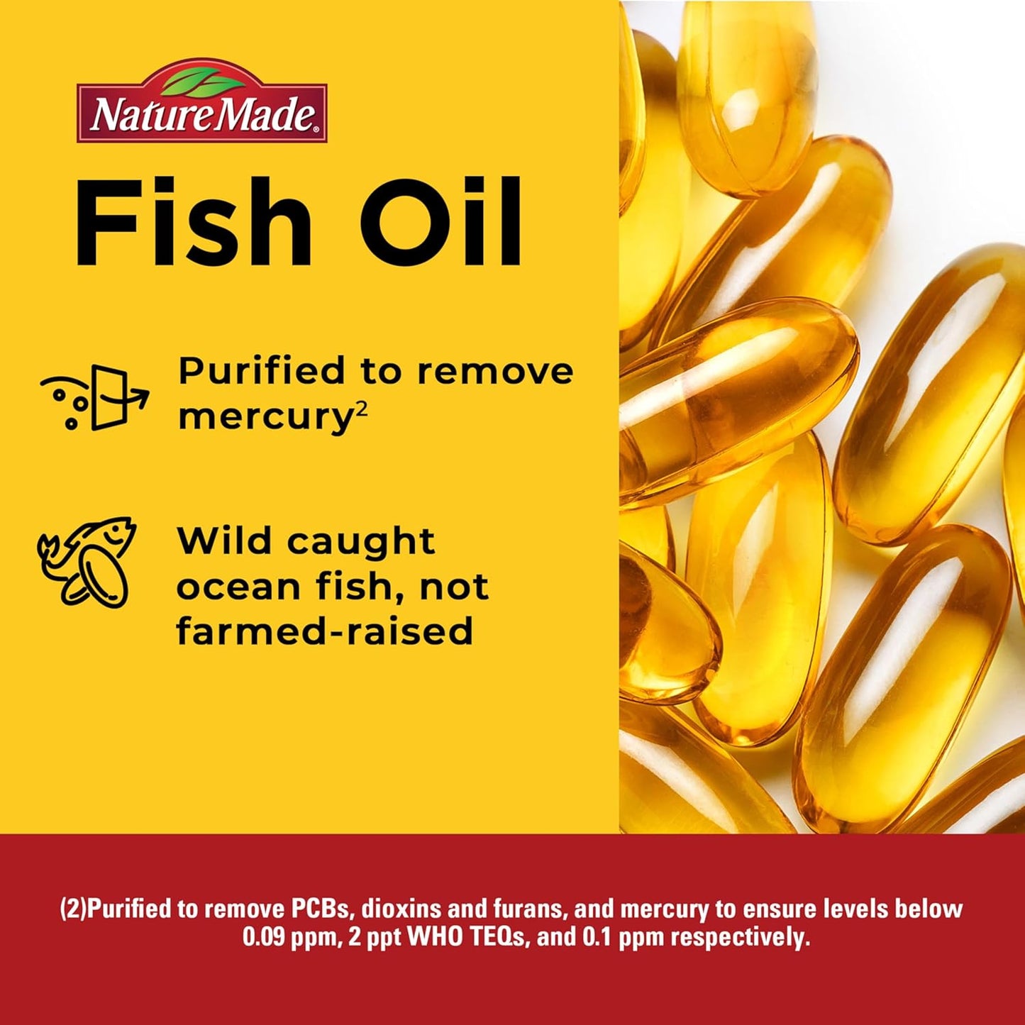 Nature Made Extra Strength Omega 3 Fish Oil Supplements, 2800mg, Fish Oil Omega 3 Supplements as Ethyl Esters for Healthy Heart, Brain, Eyes, Mood Support, 60 Softgels, 30 Day Supply
