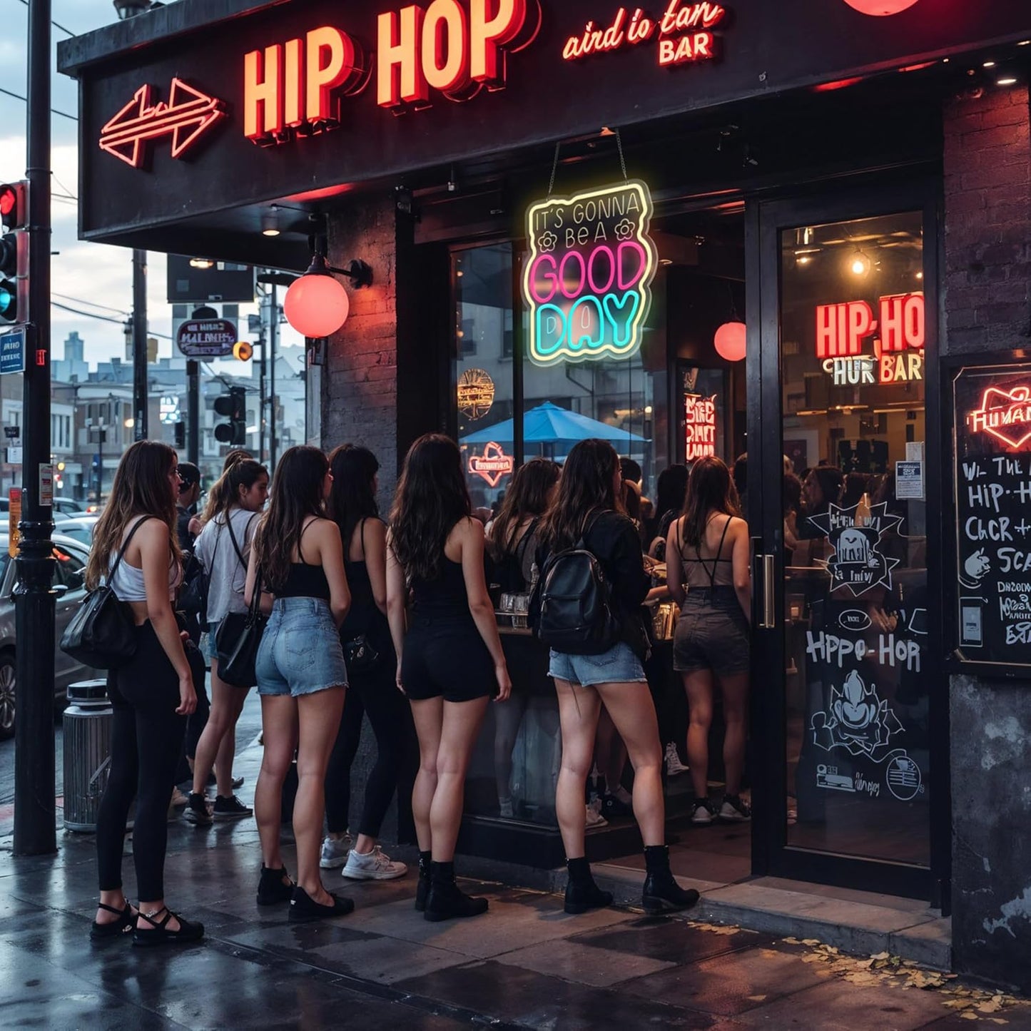 Neon Sign, It's Gonna Be A Good Day Neon Signs for Wall Decor, Dimmable Acrylic Neon Lights for Living Room Bedroom Playroom Restaurant Bar Pub Club Hotel Commercial Streets Party Decorations