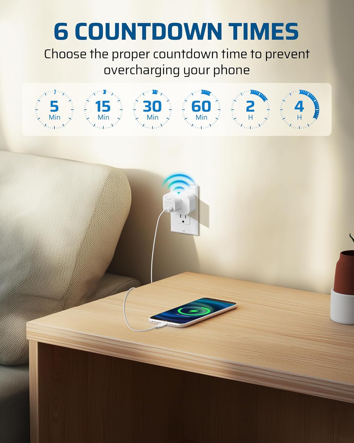DEWNEWILS Remote Control Outlet with Timer, Indoor Remote Timer Outlet, 100FT Wireless Control Range, 15A/1875W, Remote Outlet Switch Countdown