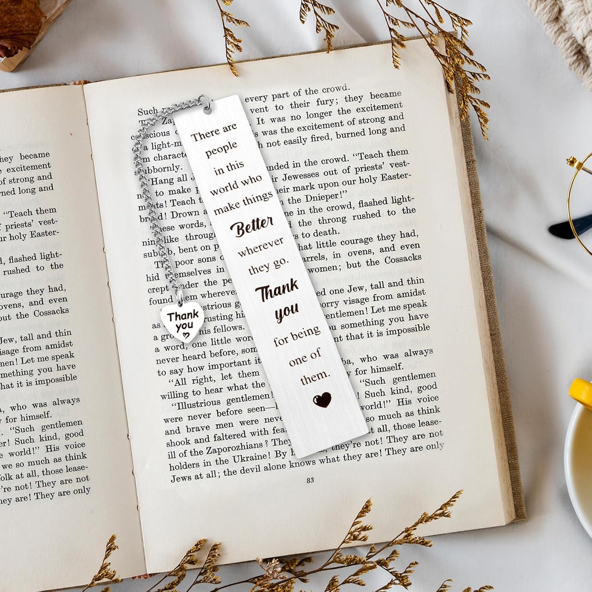 Thank You Gifts for Women Reading Lovers Metal Bookmark Book Accessories Employee Teacher Nurse Appreciation Gifts Happy Retirement Retired Gift Coworker Leaving Gift for Friend Boss Manager Book Mark