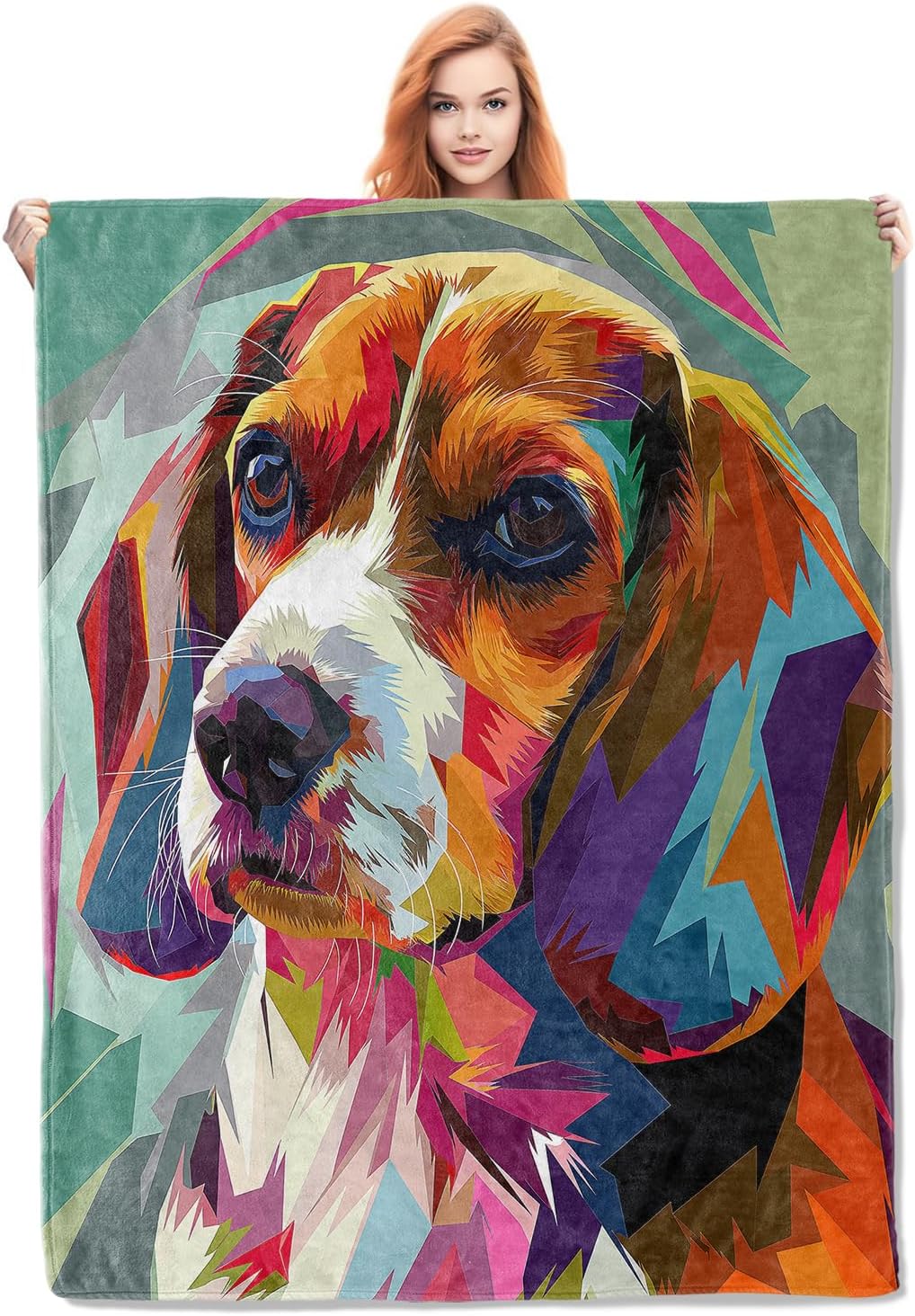 Beagle Dog Blanket Gifts for Women Men Soft Warm Lightweight Cozy Plush Colorful Cute Animal Throw Blankets for Bedroom Living Room Sofa Home Decor 60"x50"
