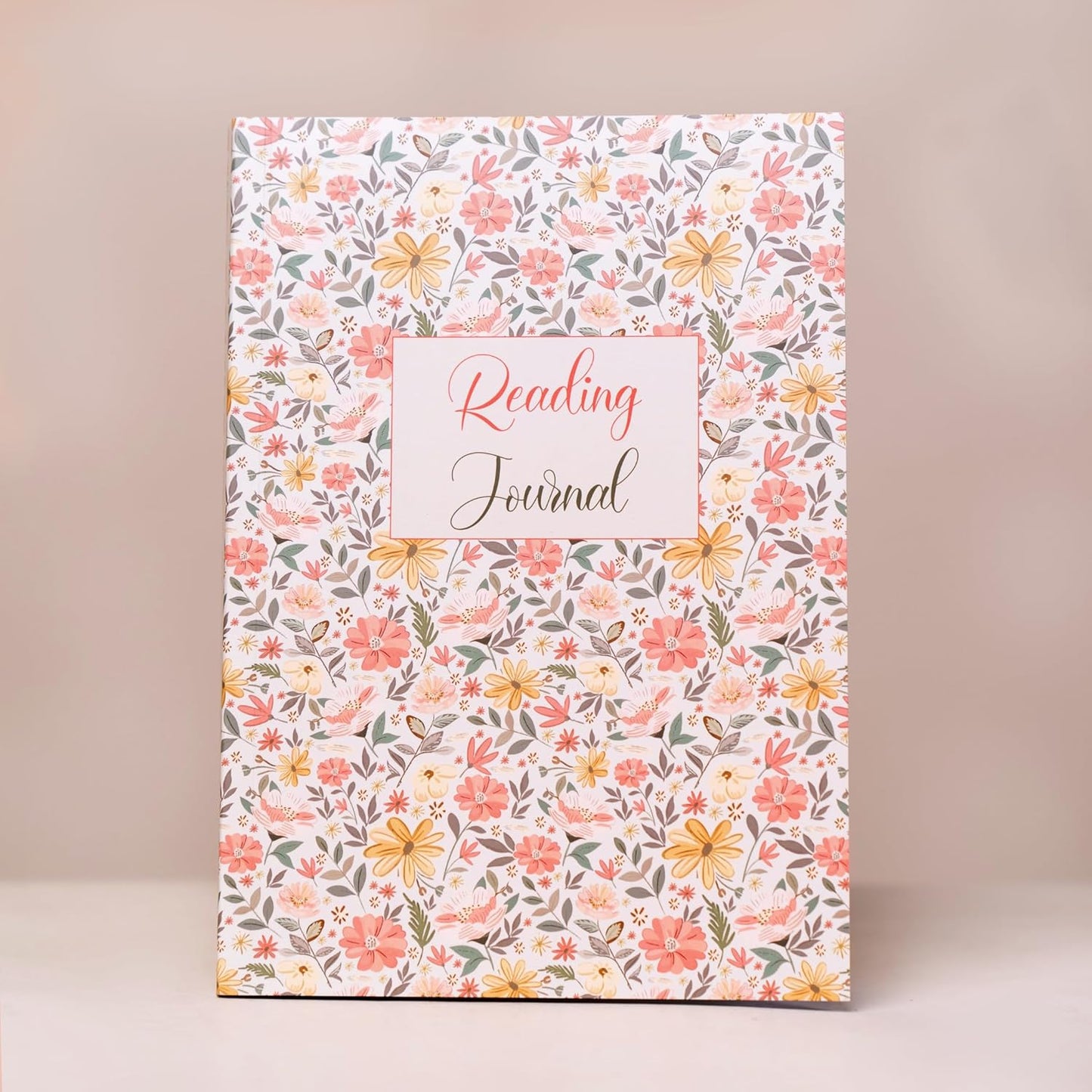 Luxury Floral Reading Journal for Book Lovers - 60 Review Pages, Lay-Flat Binding,100 GSM Paper, Reading Tracker, Size A5 (5.8 x 8.3 inches), 145 Pages