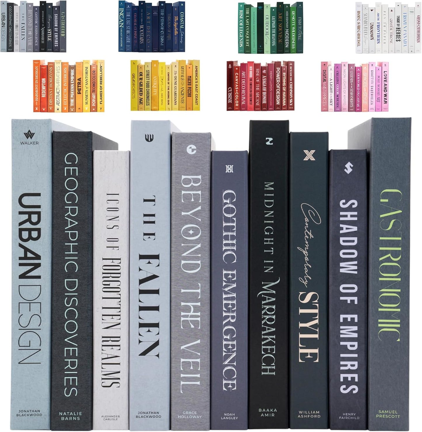 Decorative Books | Black 10 Book Set with 3 Sizes | Preassembled with Hidden Storage | Perfectly Stackable for Easy Home Staging | Book Decor to Elevate Your Space | Home Decor Made Simple!